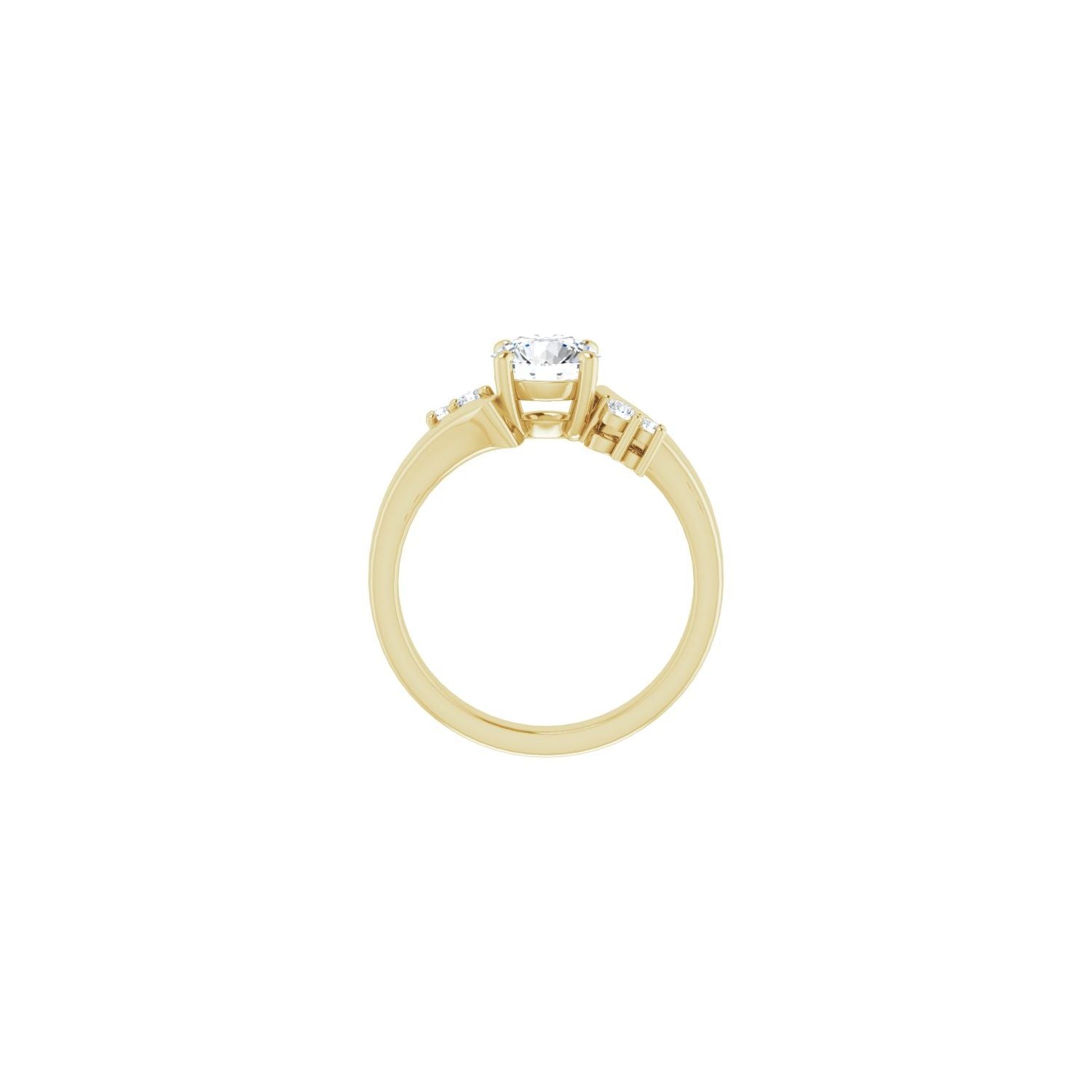 Briony — Round center, yellow gold