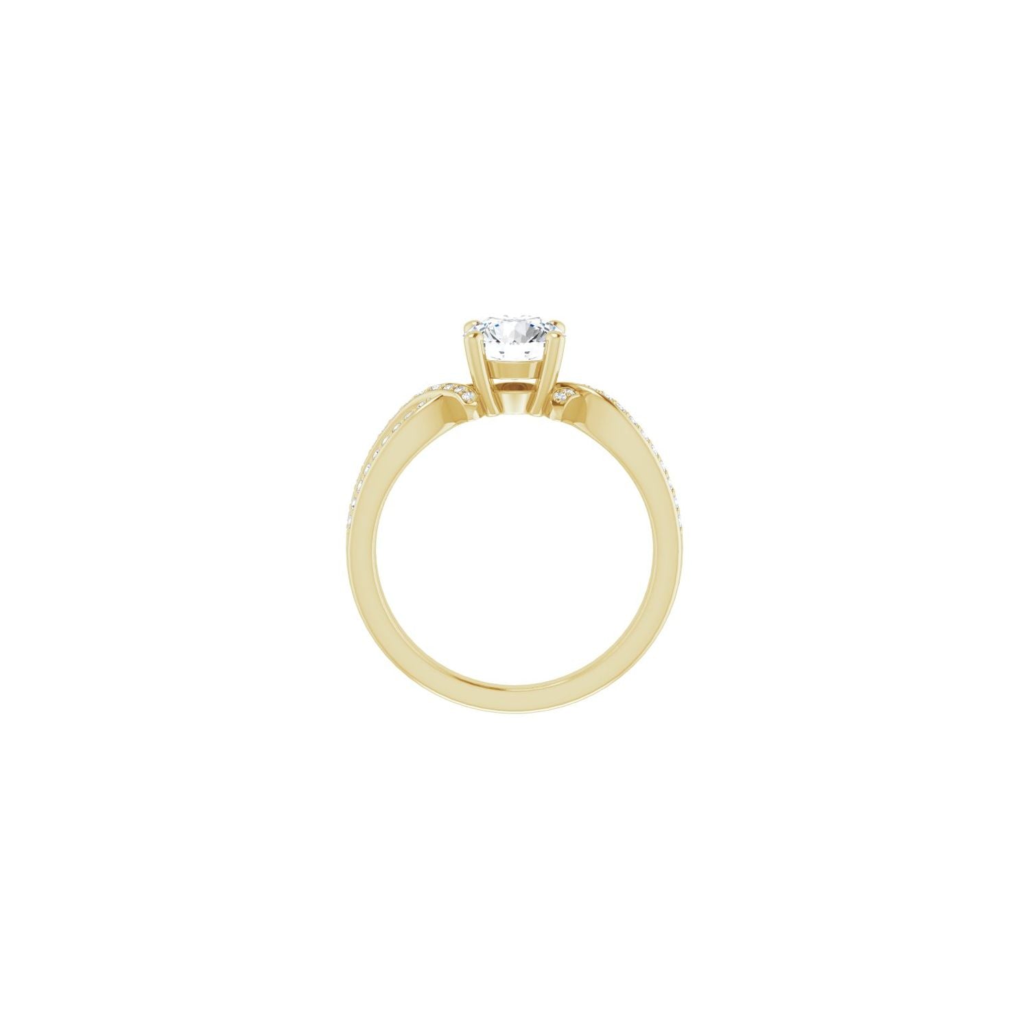 Calanthe — Round center, yellow gold