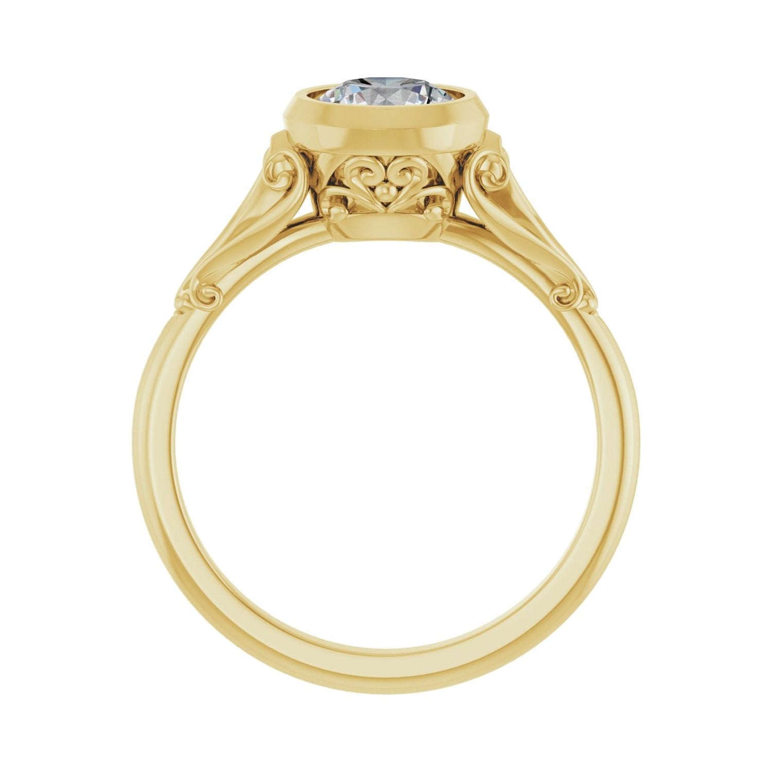 Callista — Round center, yellow gold