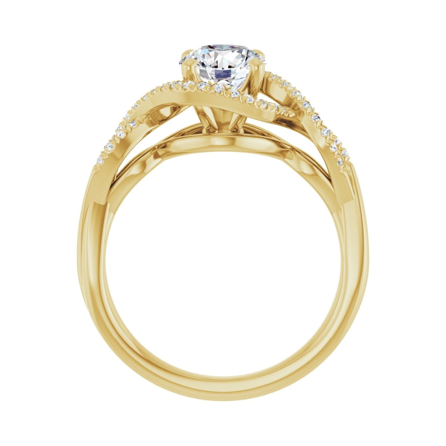 Capucine — Round center, yellow gold