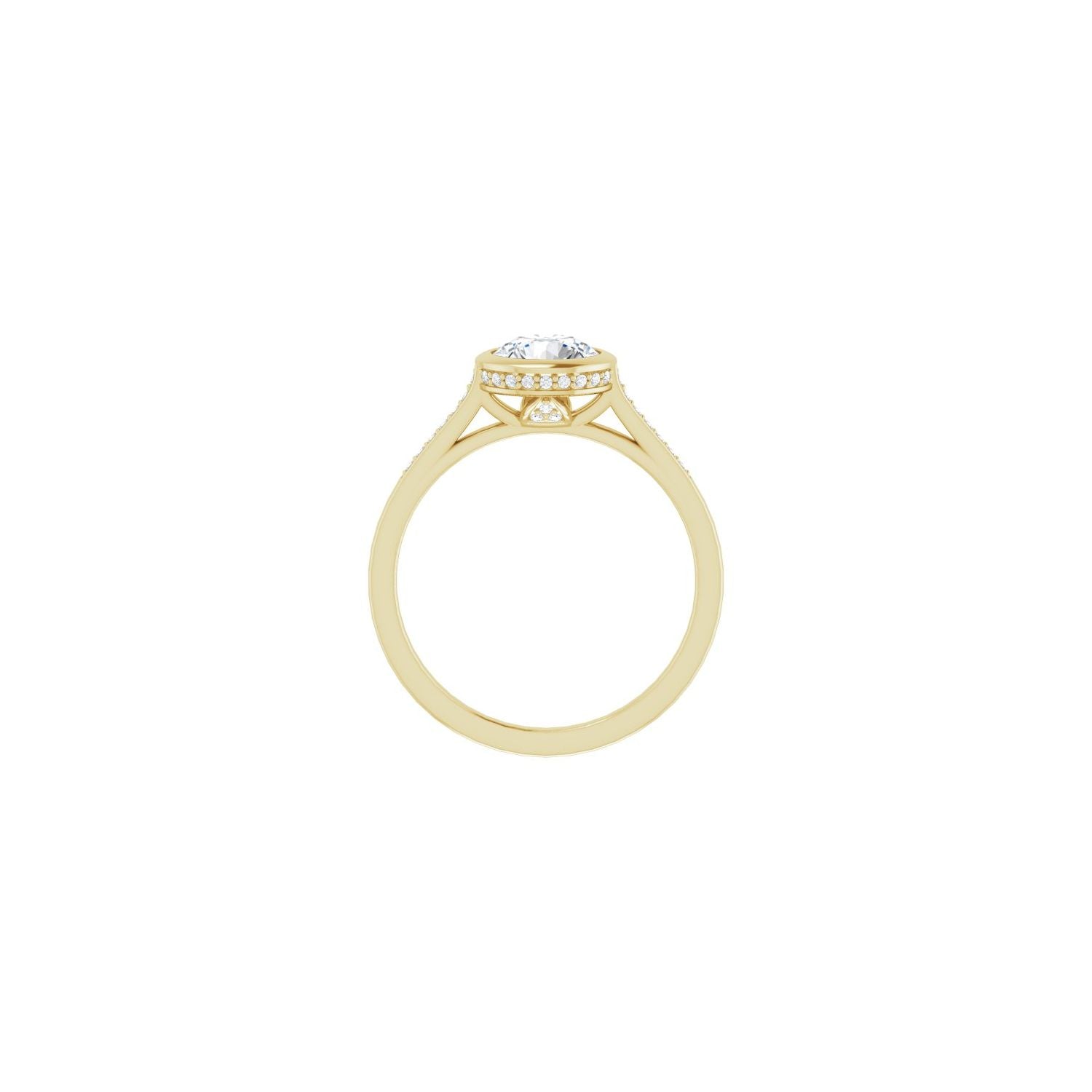 Cateline — Round center, yellow gold