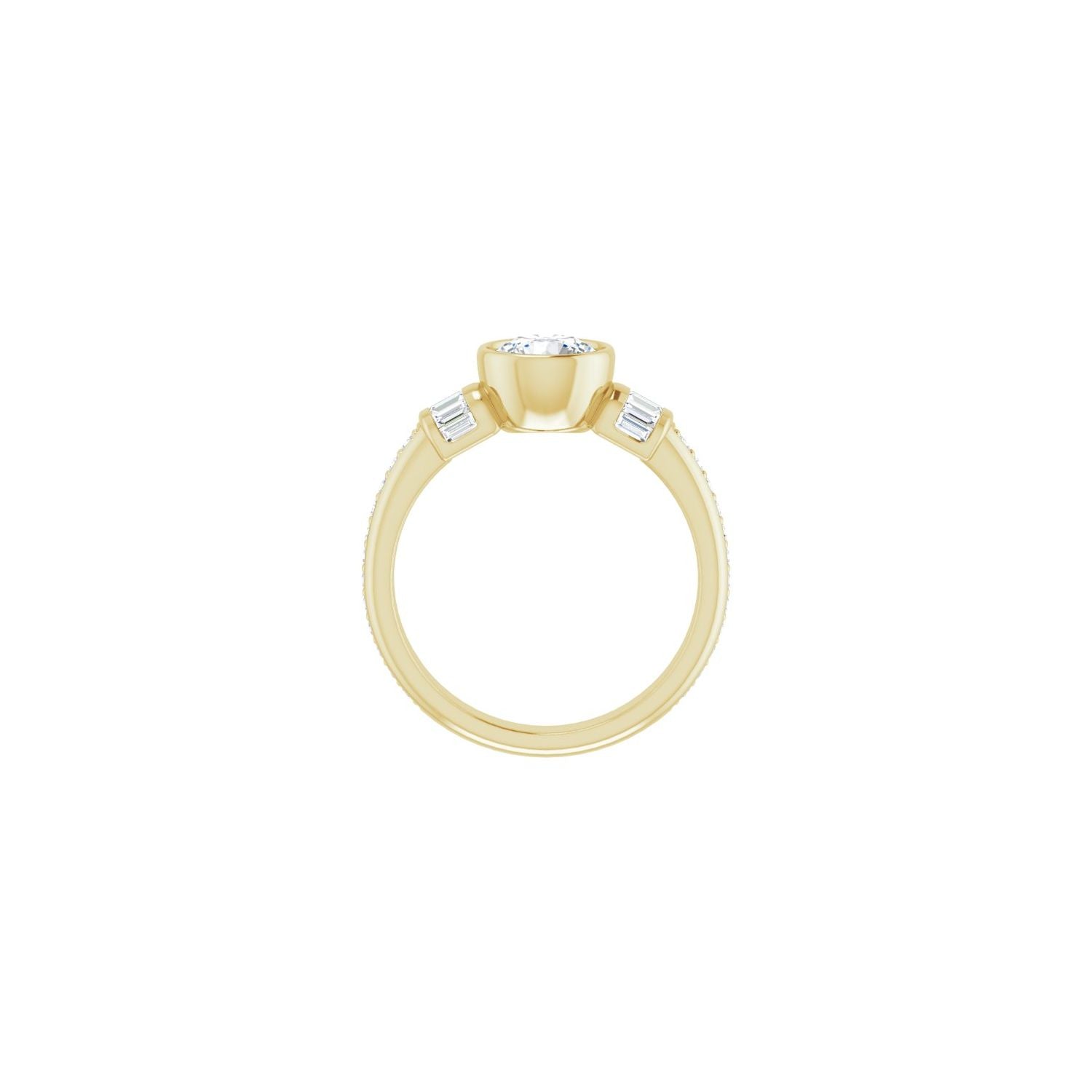 Celesta — Round center, yellow gold