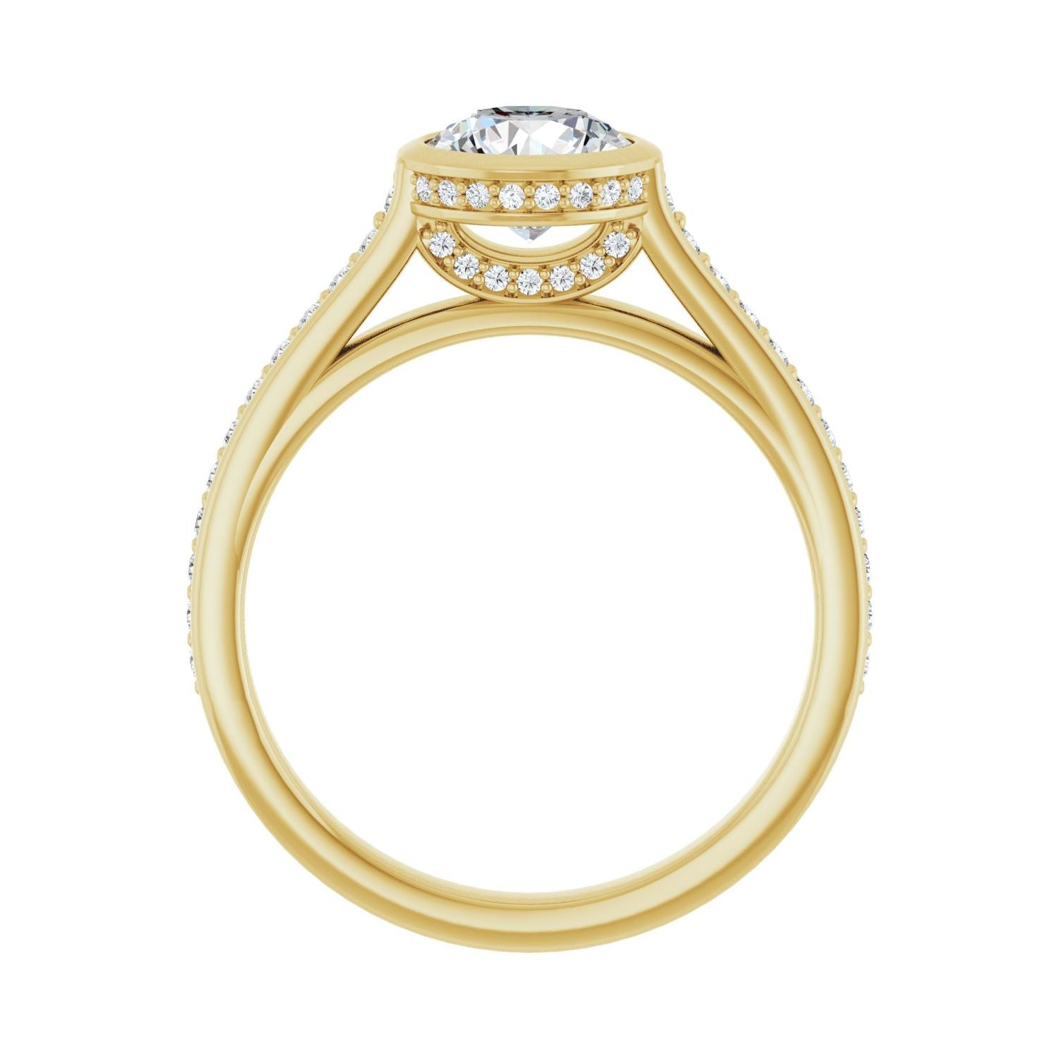 Chantelle — Round center, yellow gold
