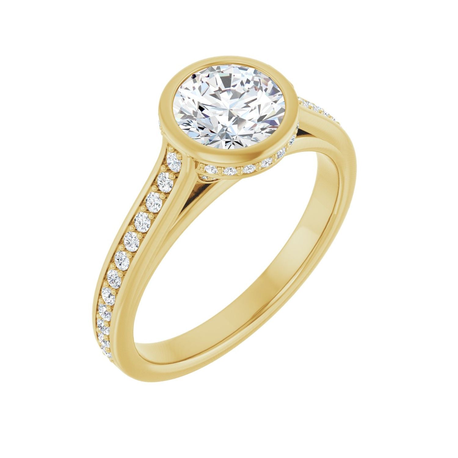 Chantelle — Round center, yellow gold