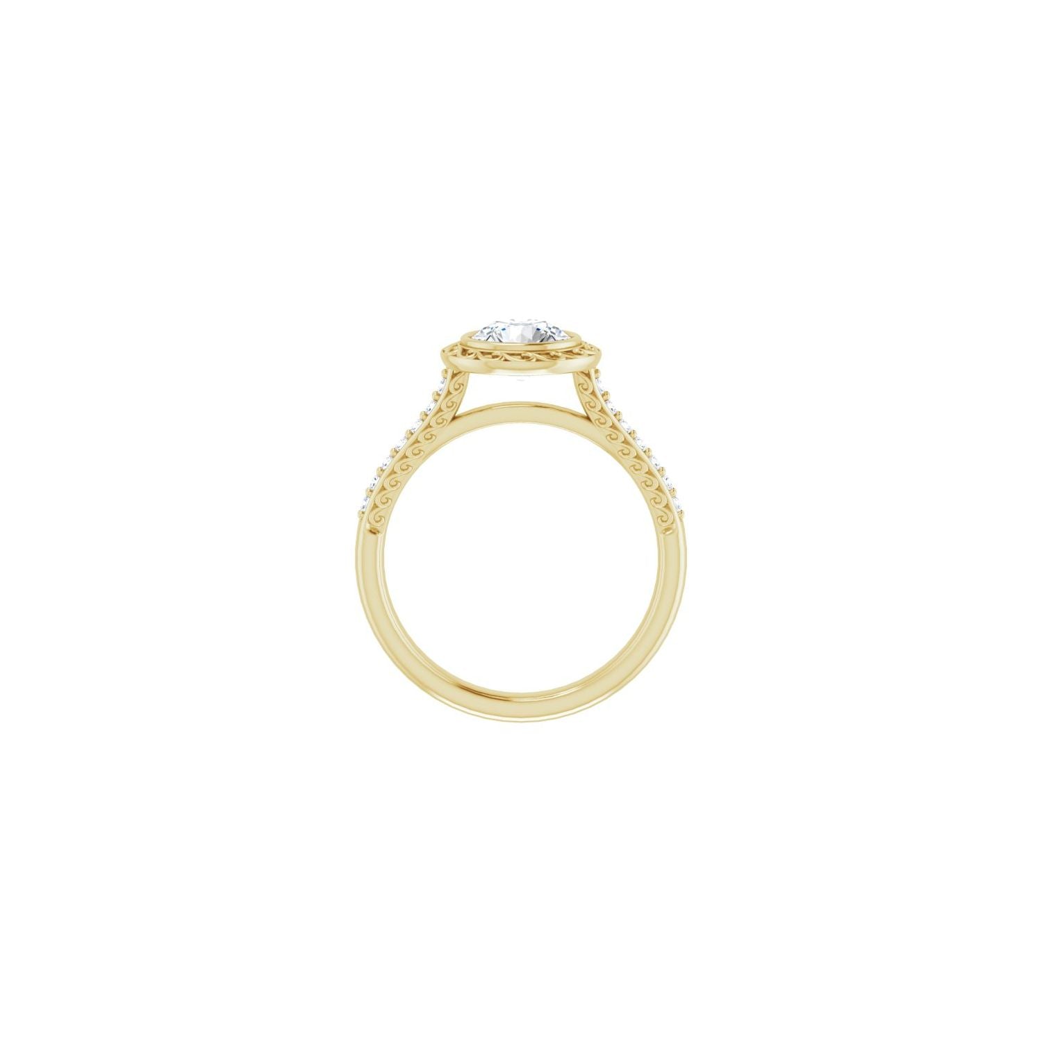 Cielle — Round center, yellow gold