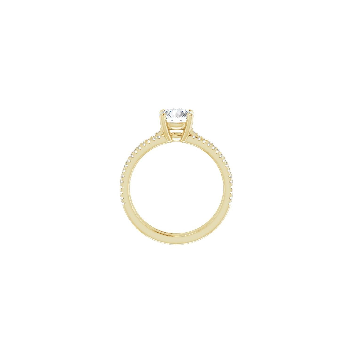 Claribel — Round center, yellow gold