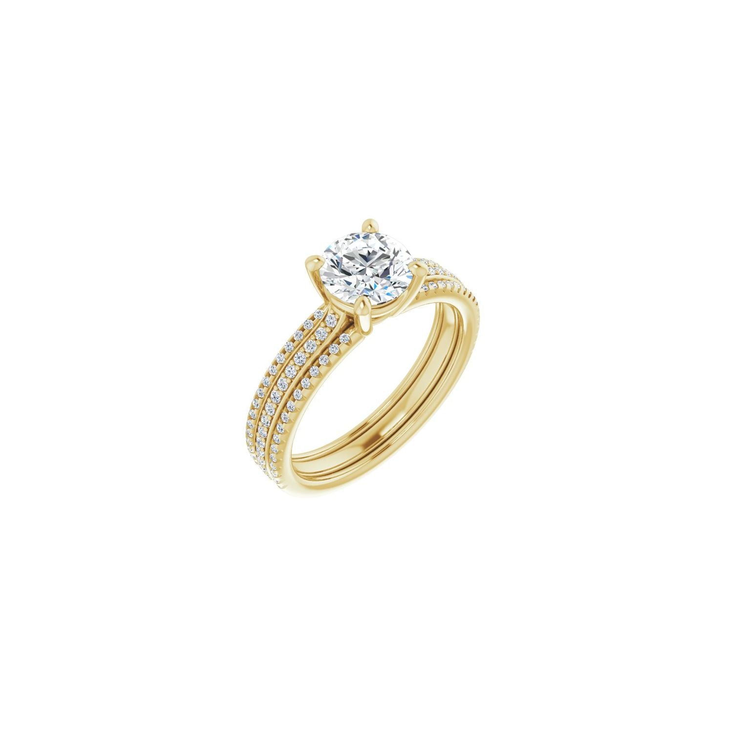 Claribel — Round center, yellow gold