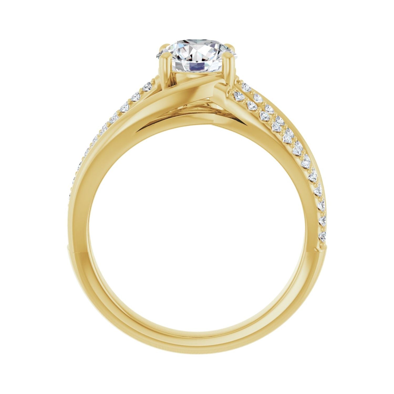 Cosimia — Round center, yellow gold