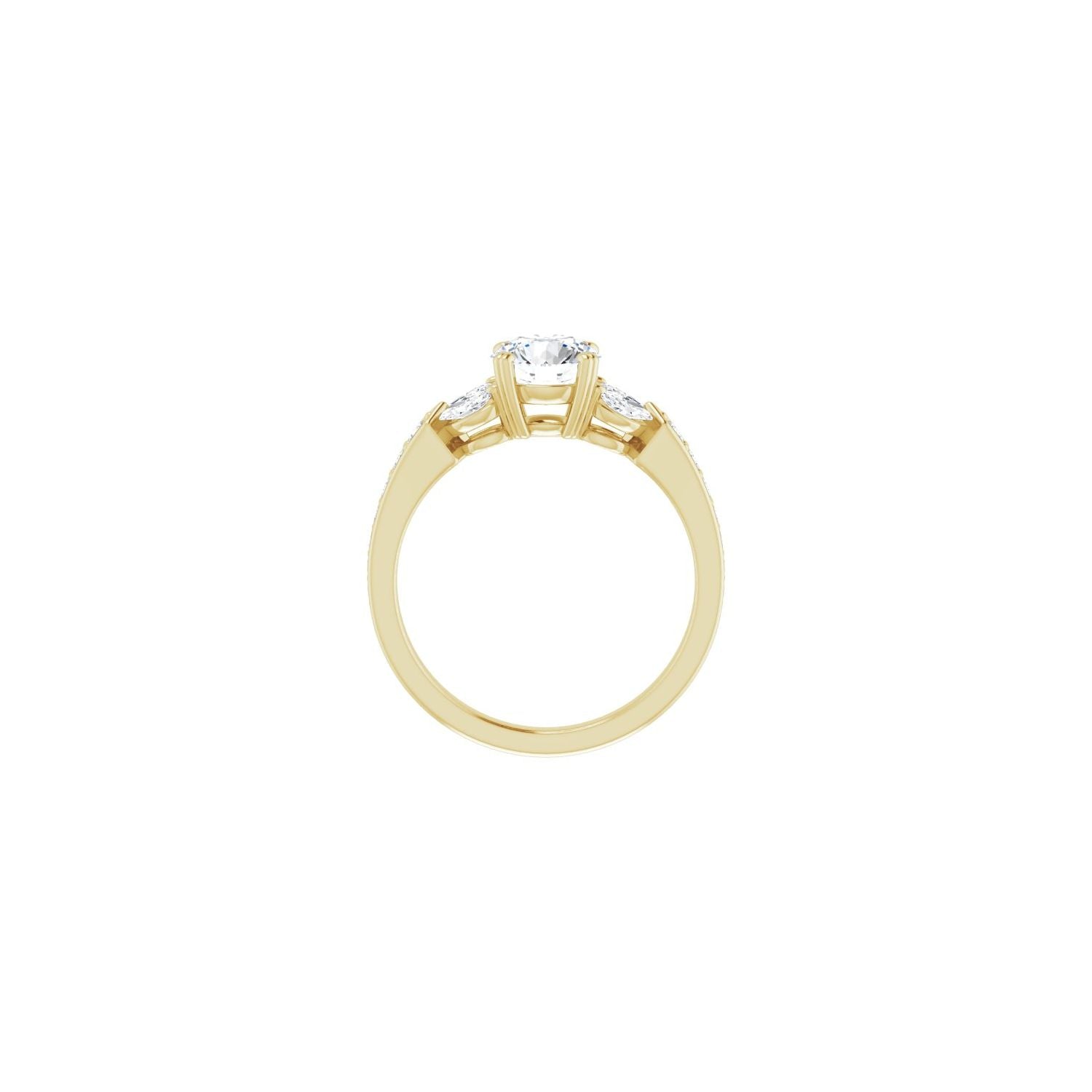 Damara — Round center, yellow gold