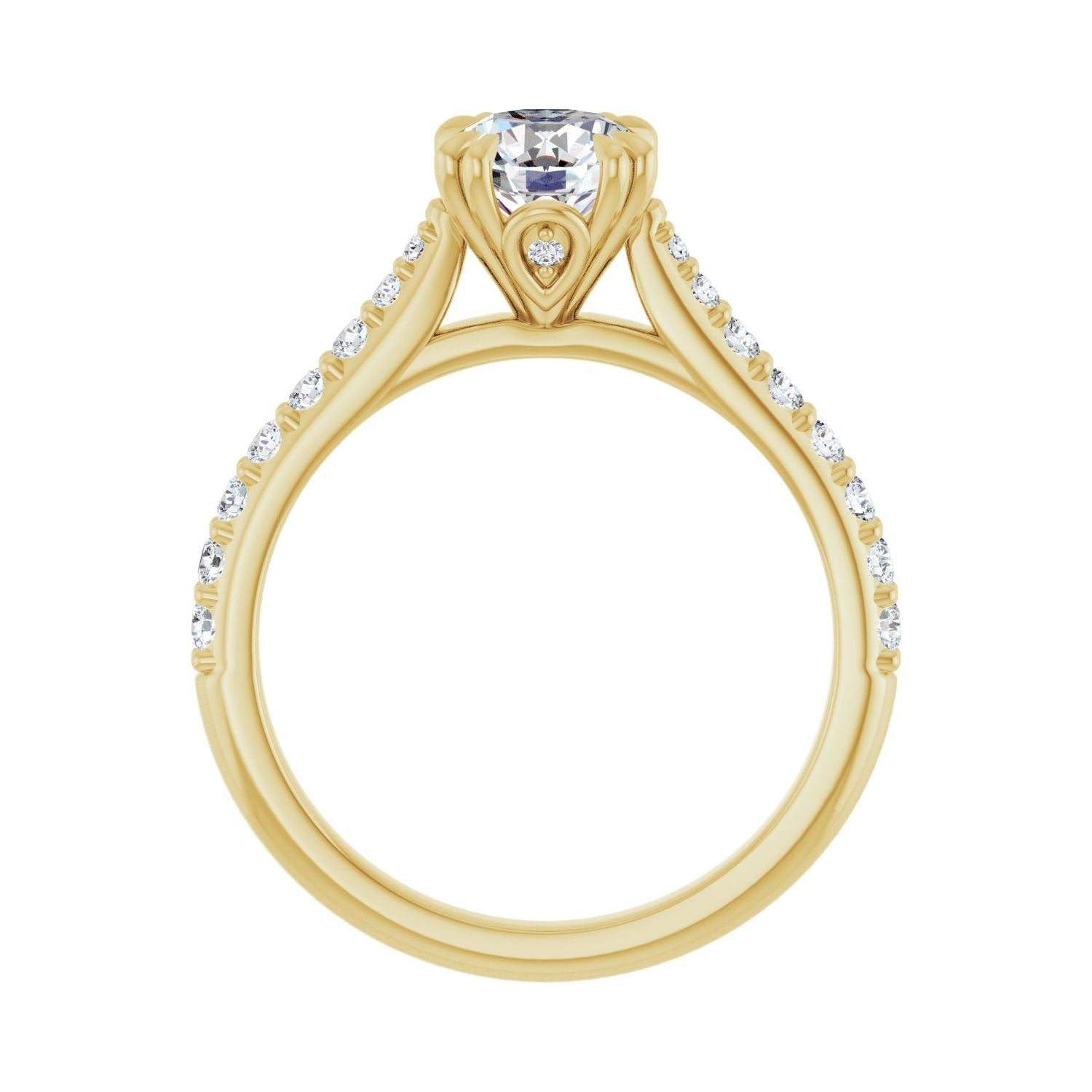 Daria — Round center, yellow gold