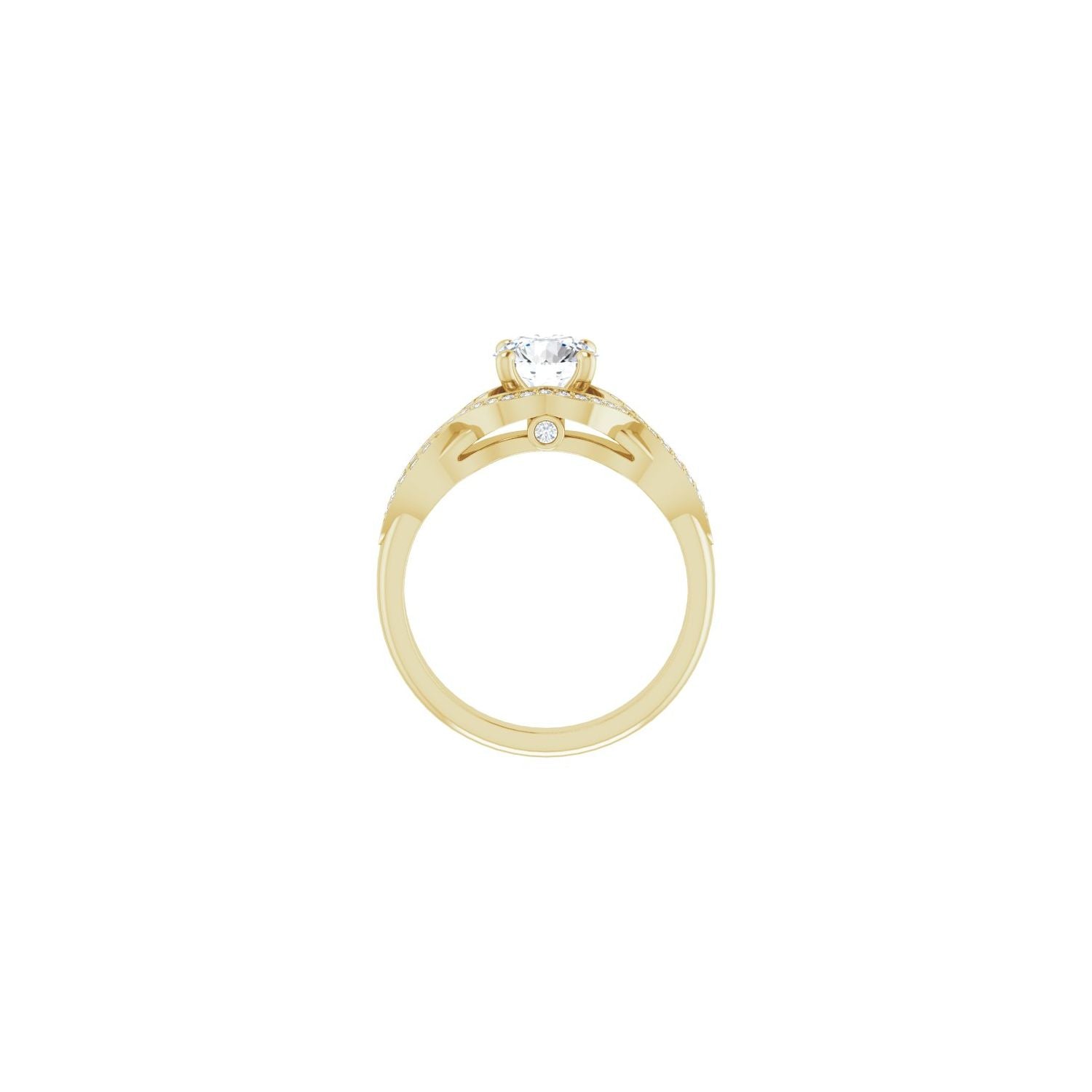 Delfina — Round center, yellow gold