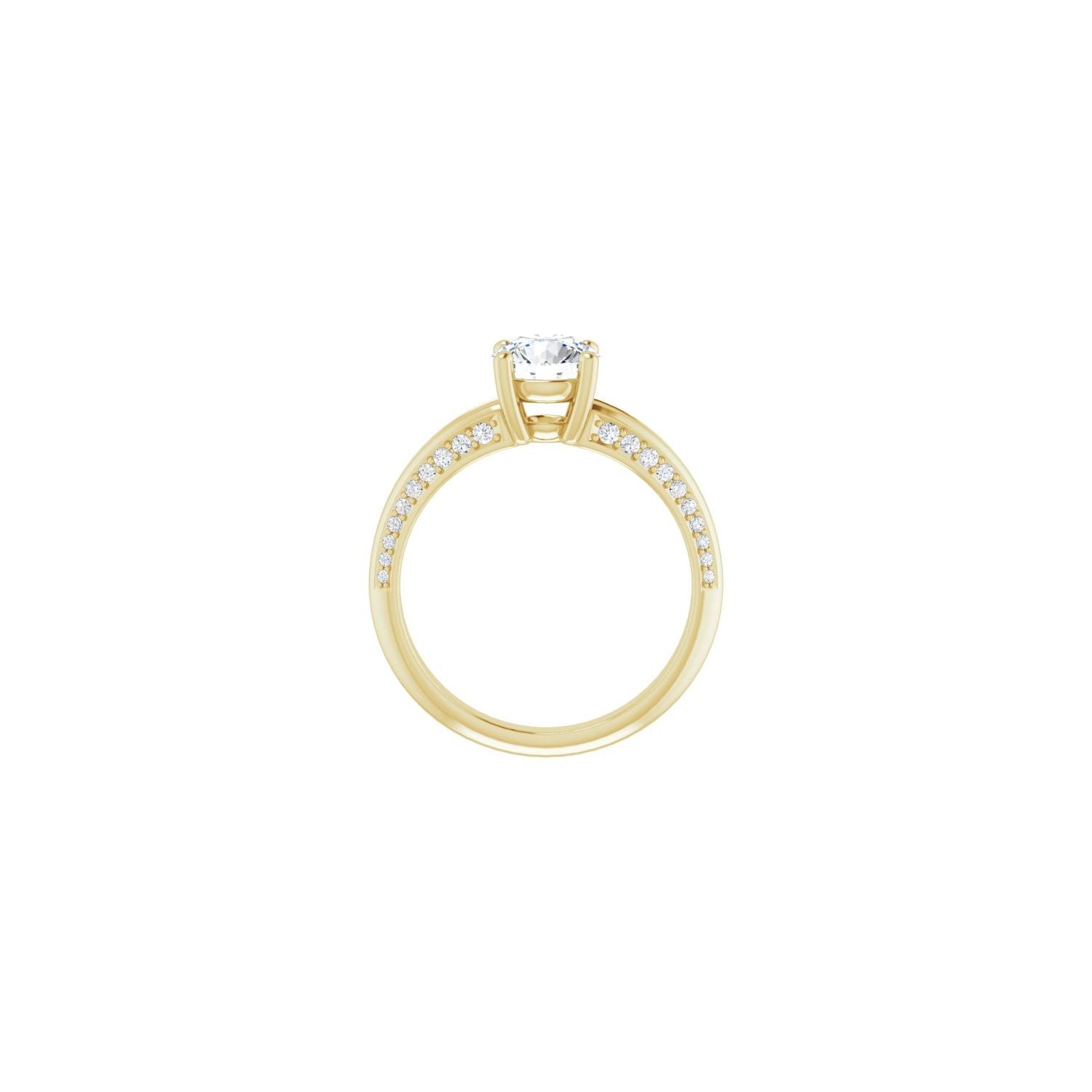Demelza — Round center, yellow gold