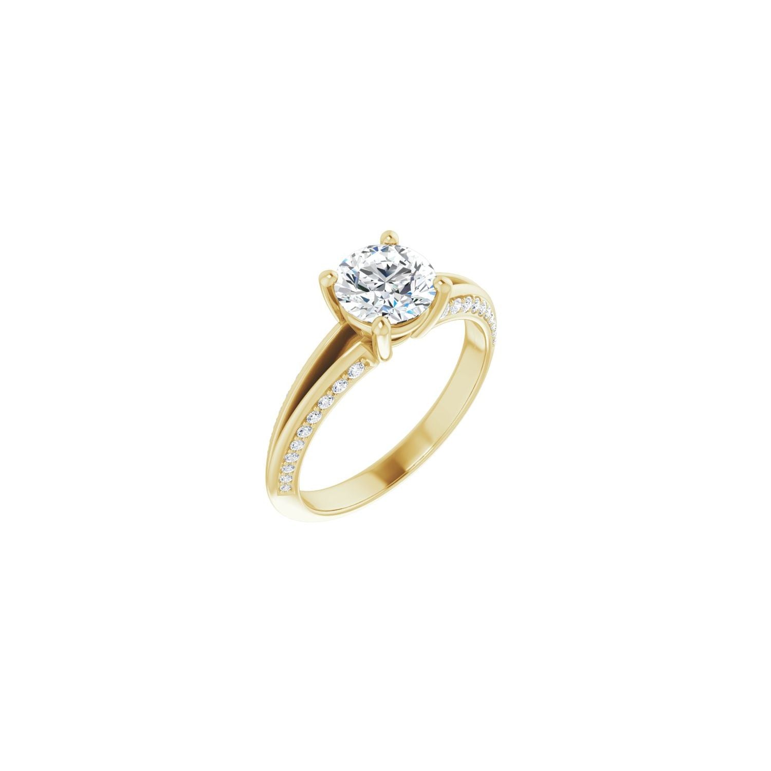 Demelza — Round center, yellow gold