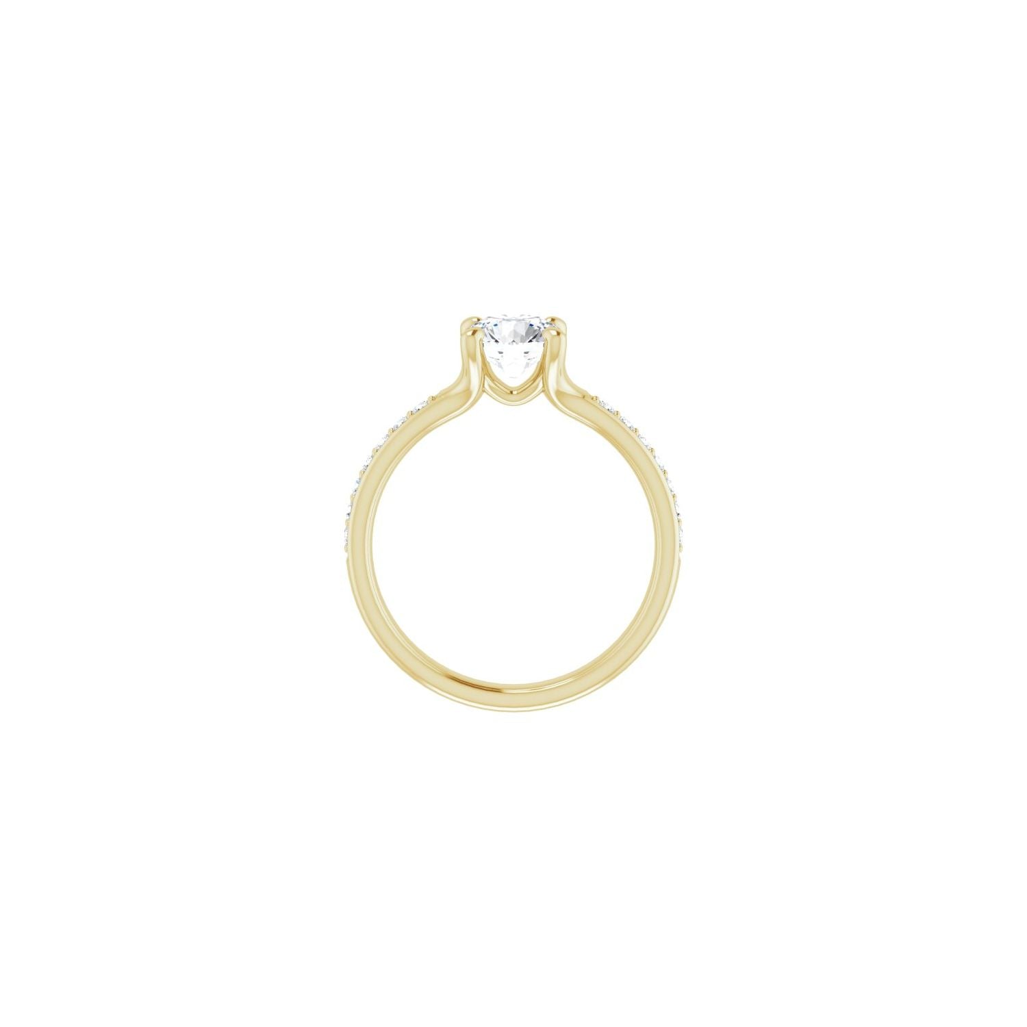 Dianthe — Round center, yellow gold