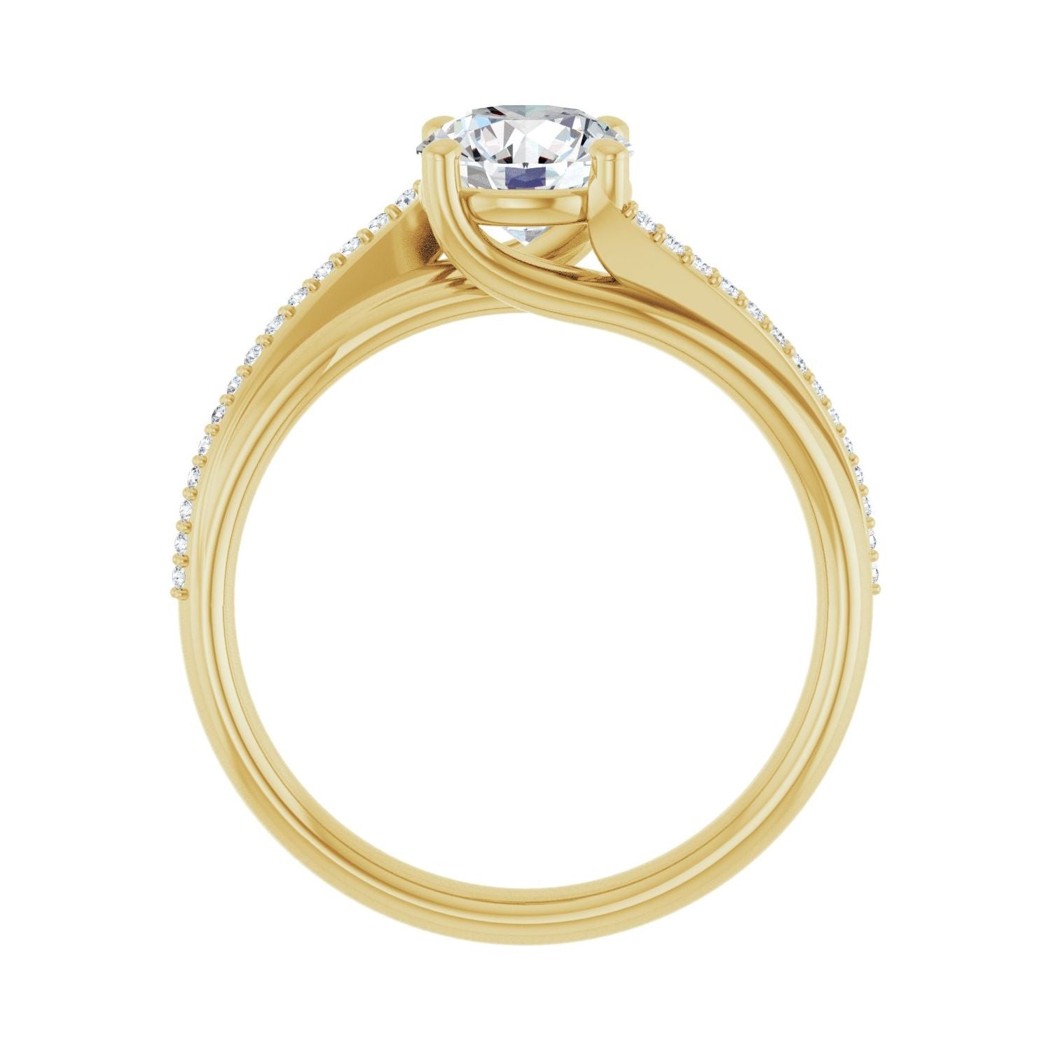 Dorit — Round center, yellow gold