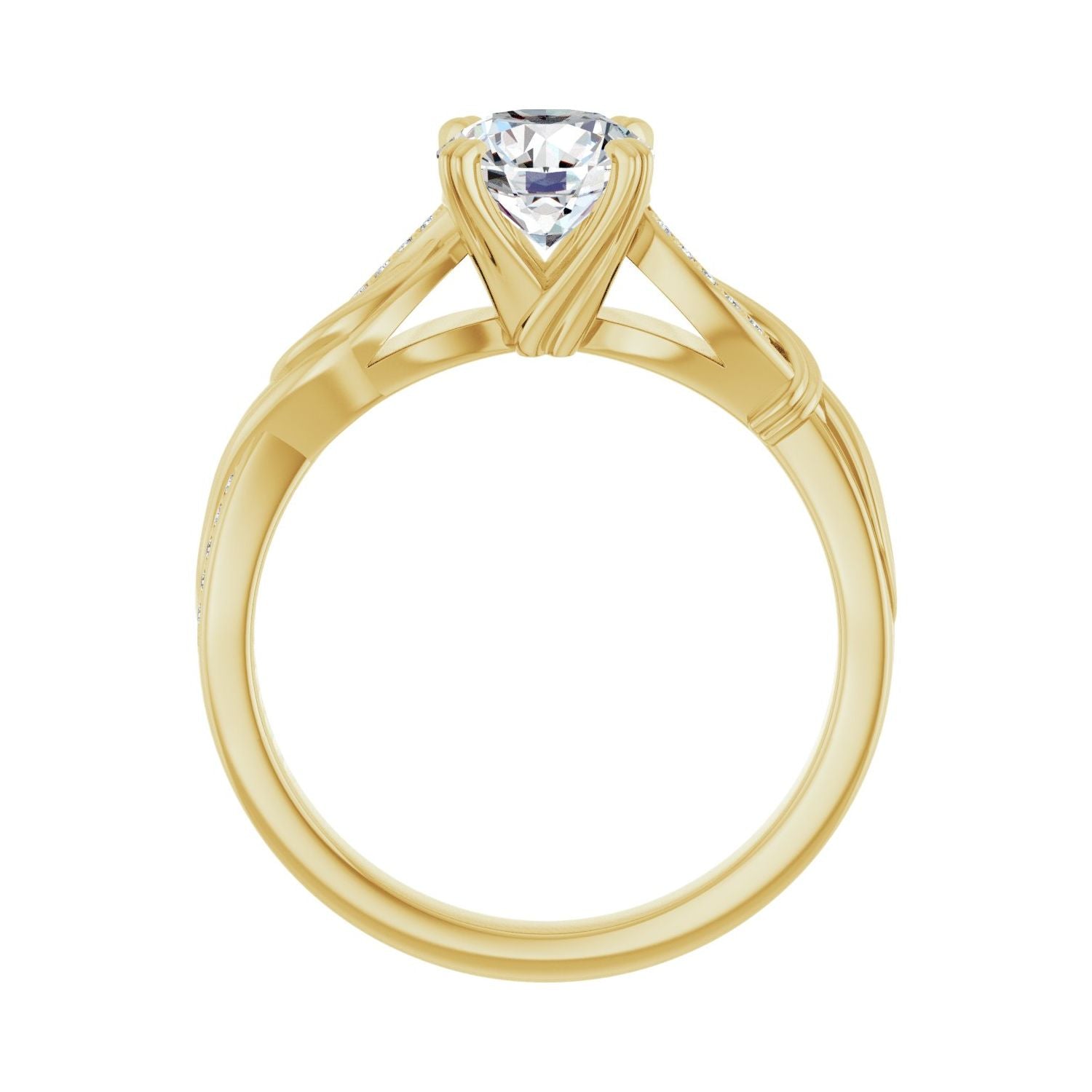 Dulcinea — Round center, yellow gold