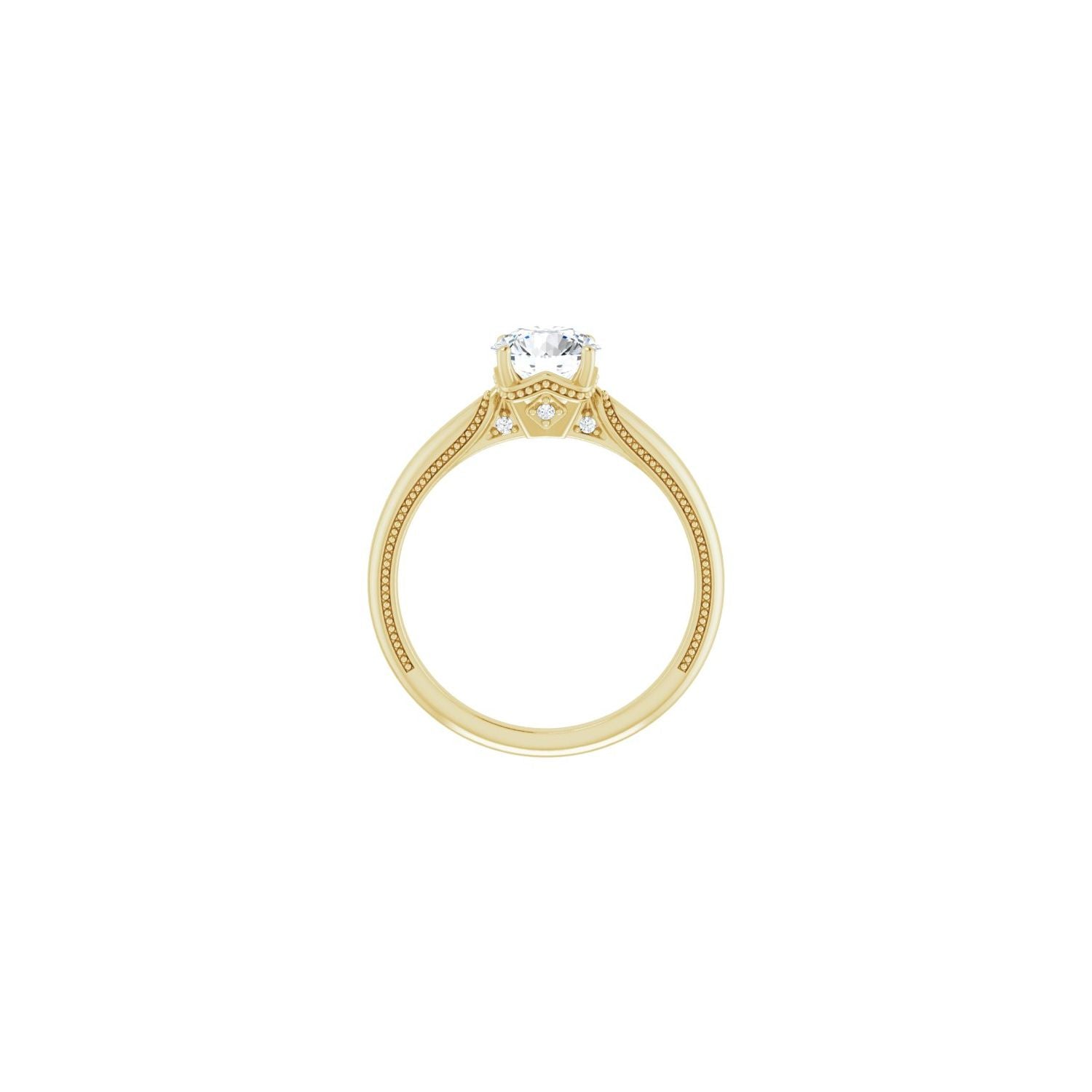 Eira — Round center, yellow gold