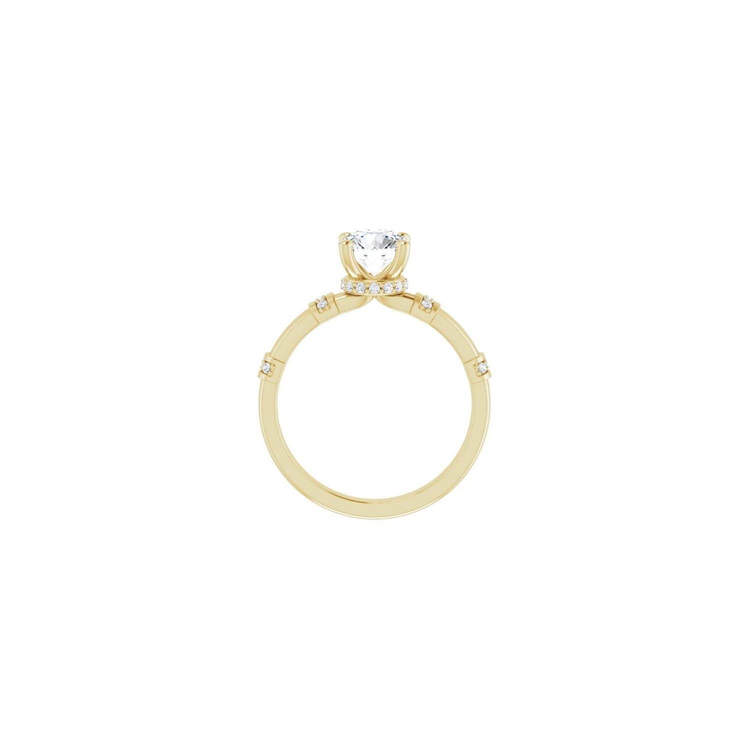 Elia — Round center, yellow gold