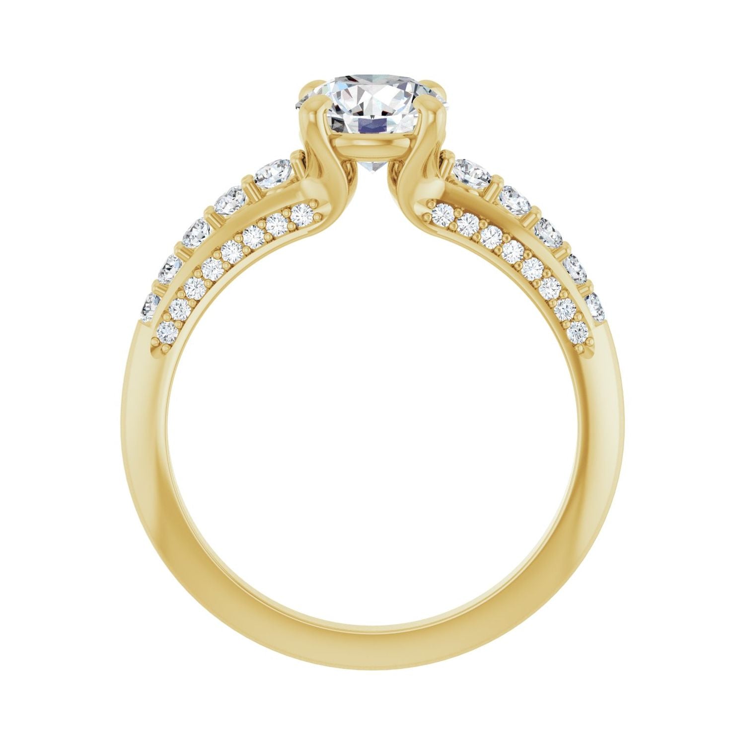 Eliane — Round center, yellow gold