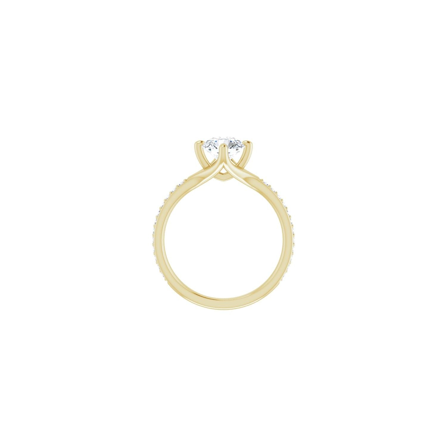 Elora — Round center, yellow gold