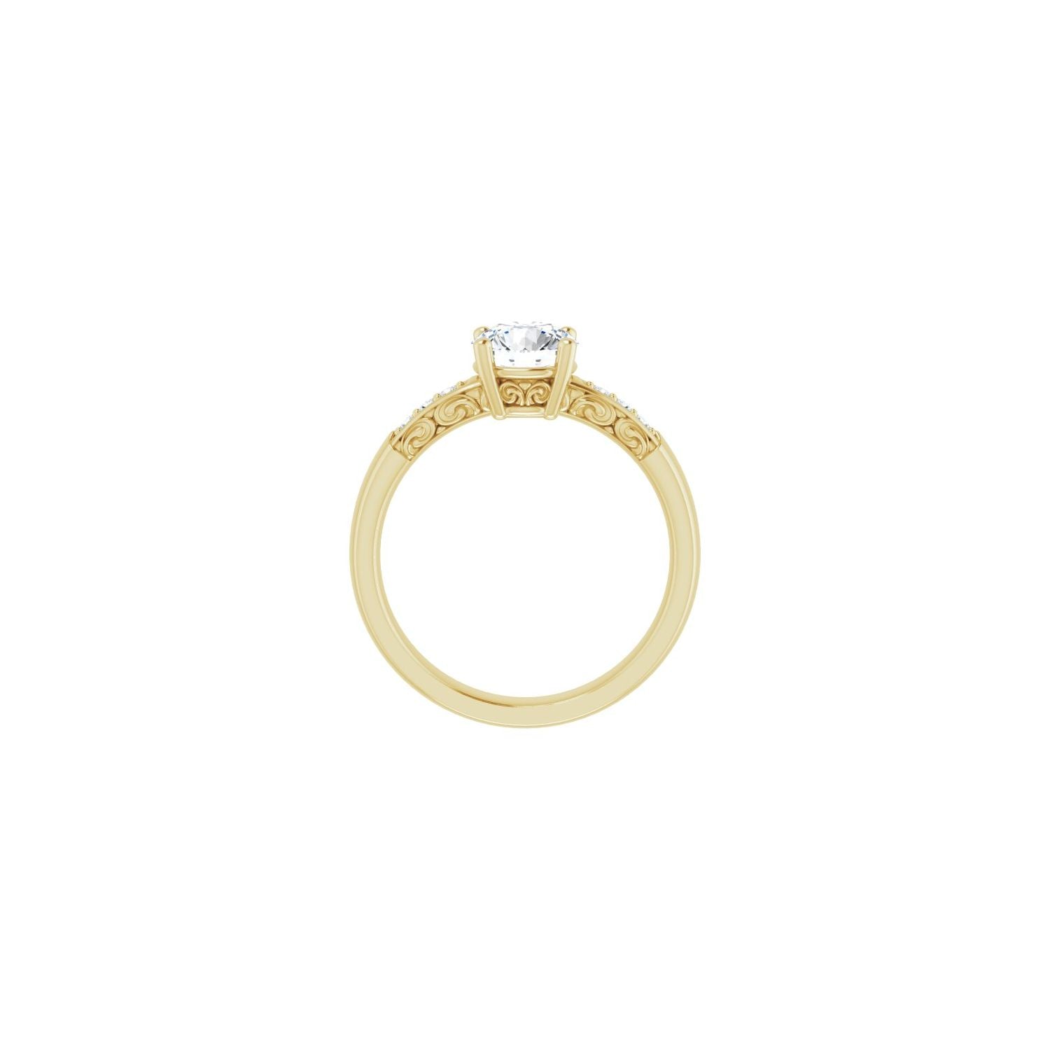 Eloisa — Round center, yellow gold