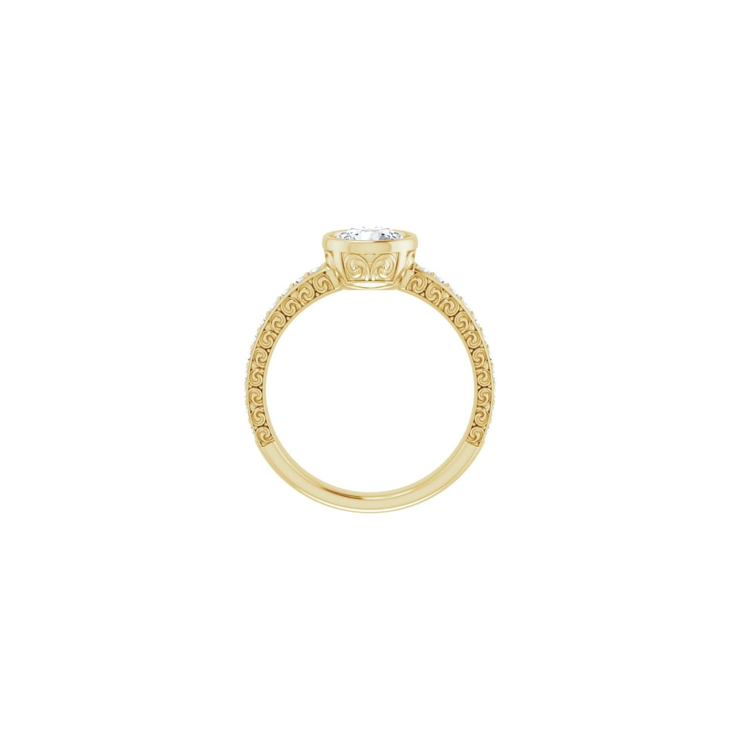 Emberly — Round center, yellow gold