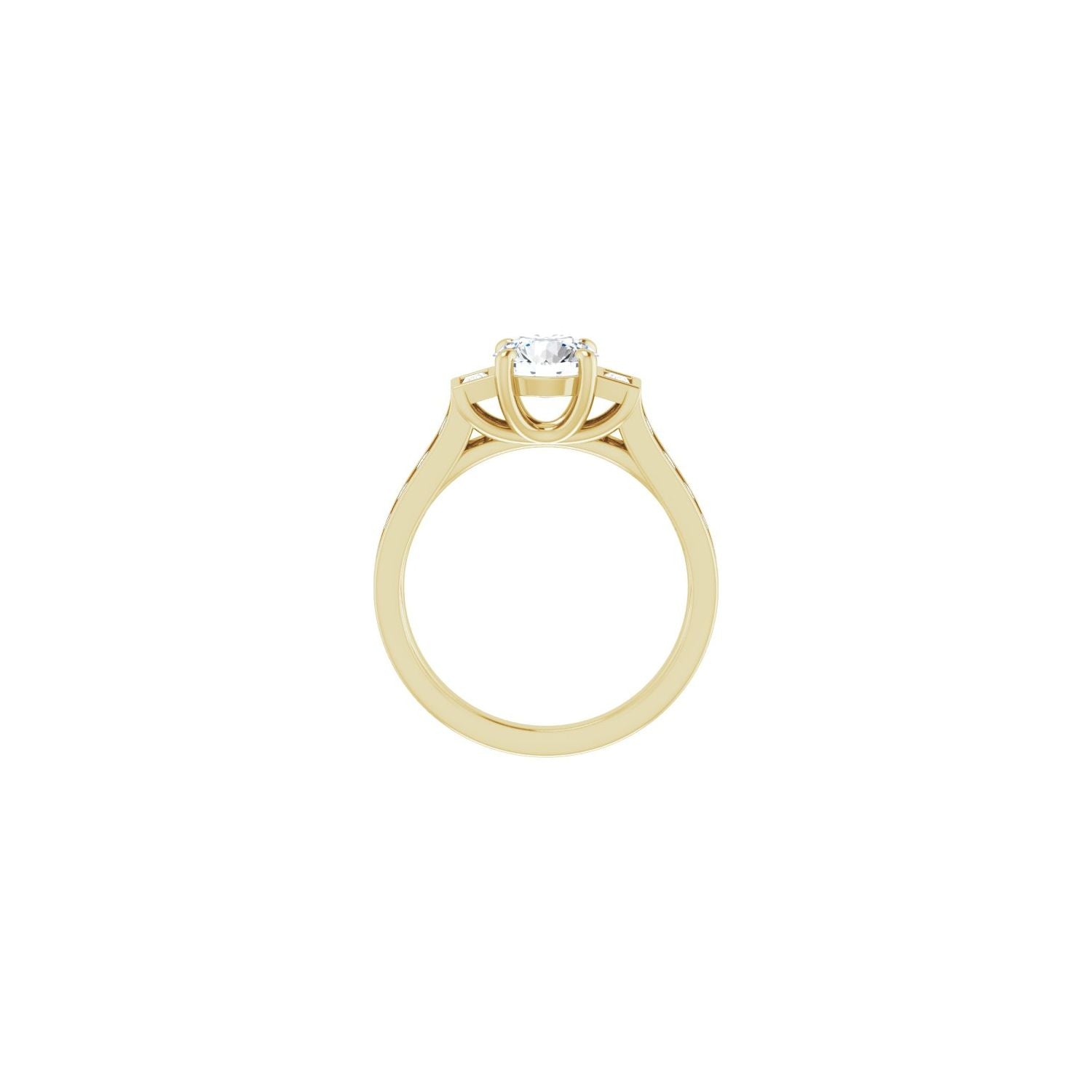 Estella — Round center, yellow gold