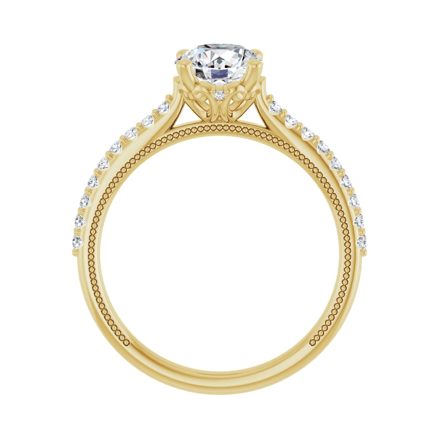 Estrella — Round center, yellow gold