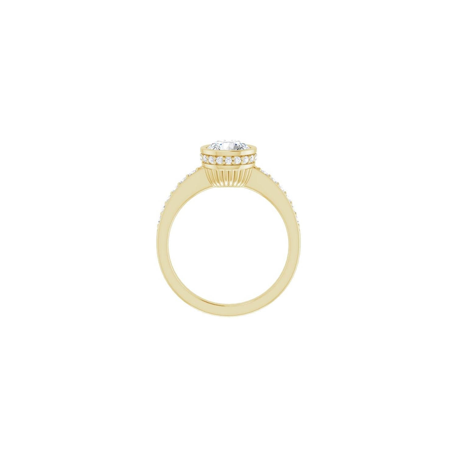 Eudora — Round center, yellow gold