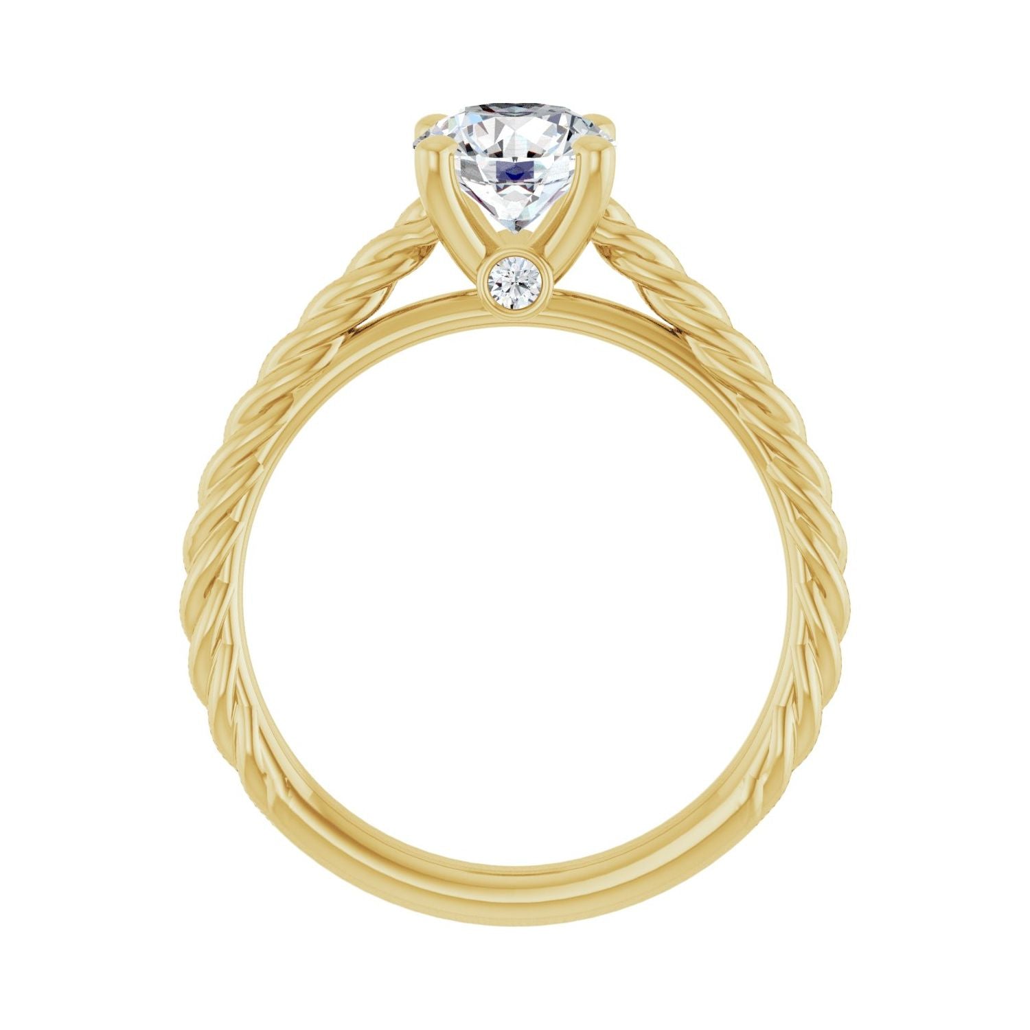 Evanthe — Round center, yellow gold