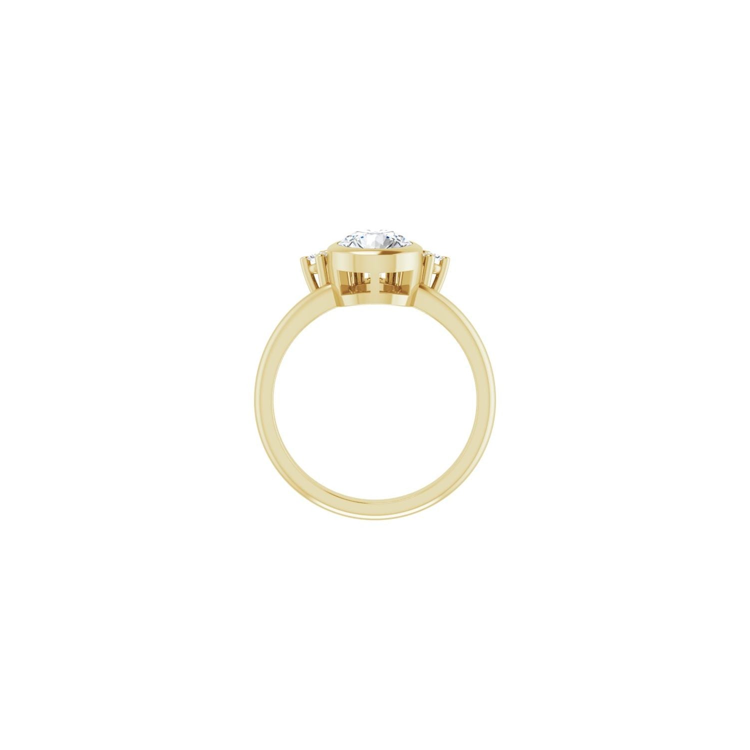 Everleigh — Round center, yellow gold