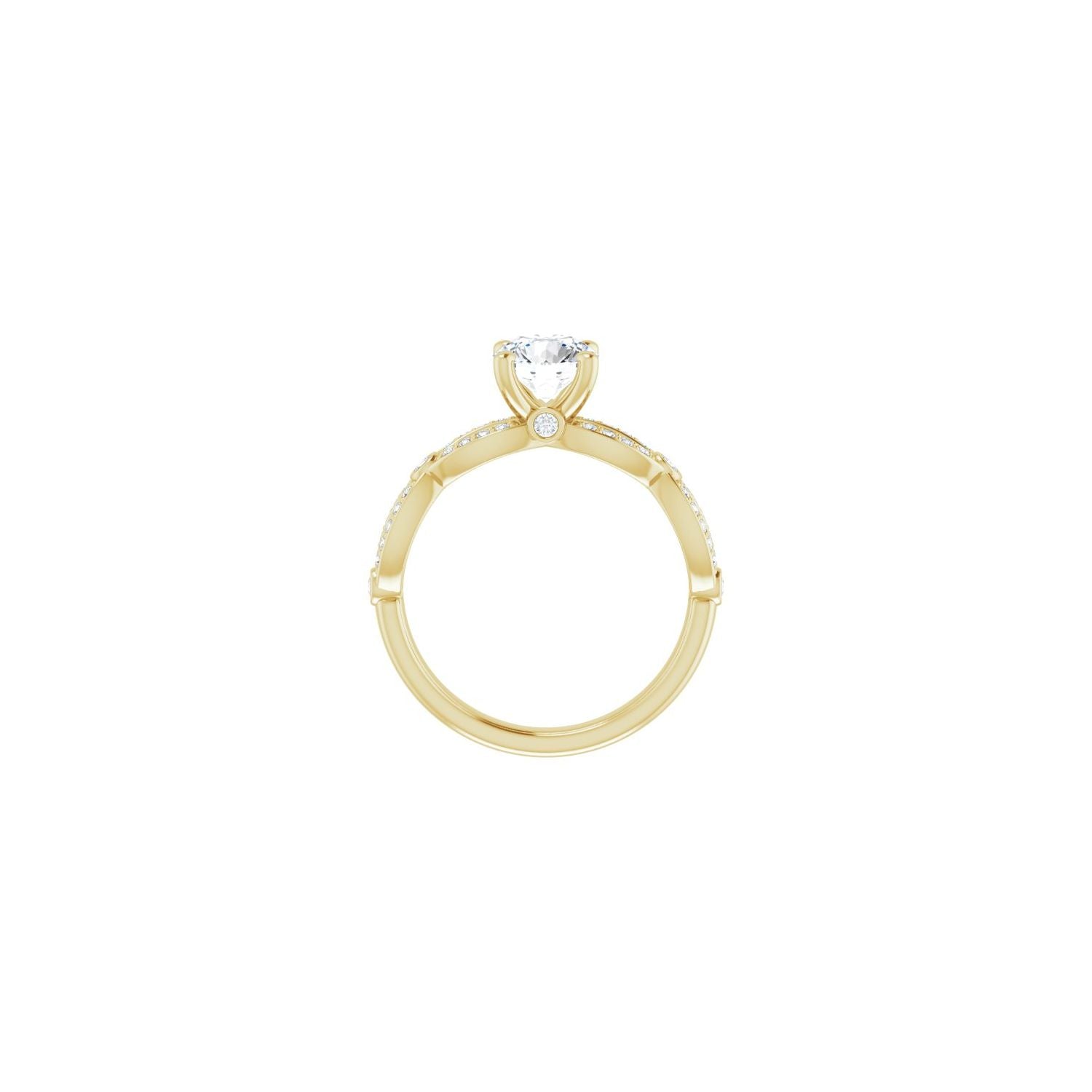 Faustine — Round center, yellow gold