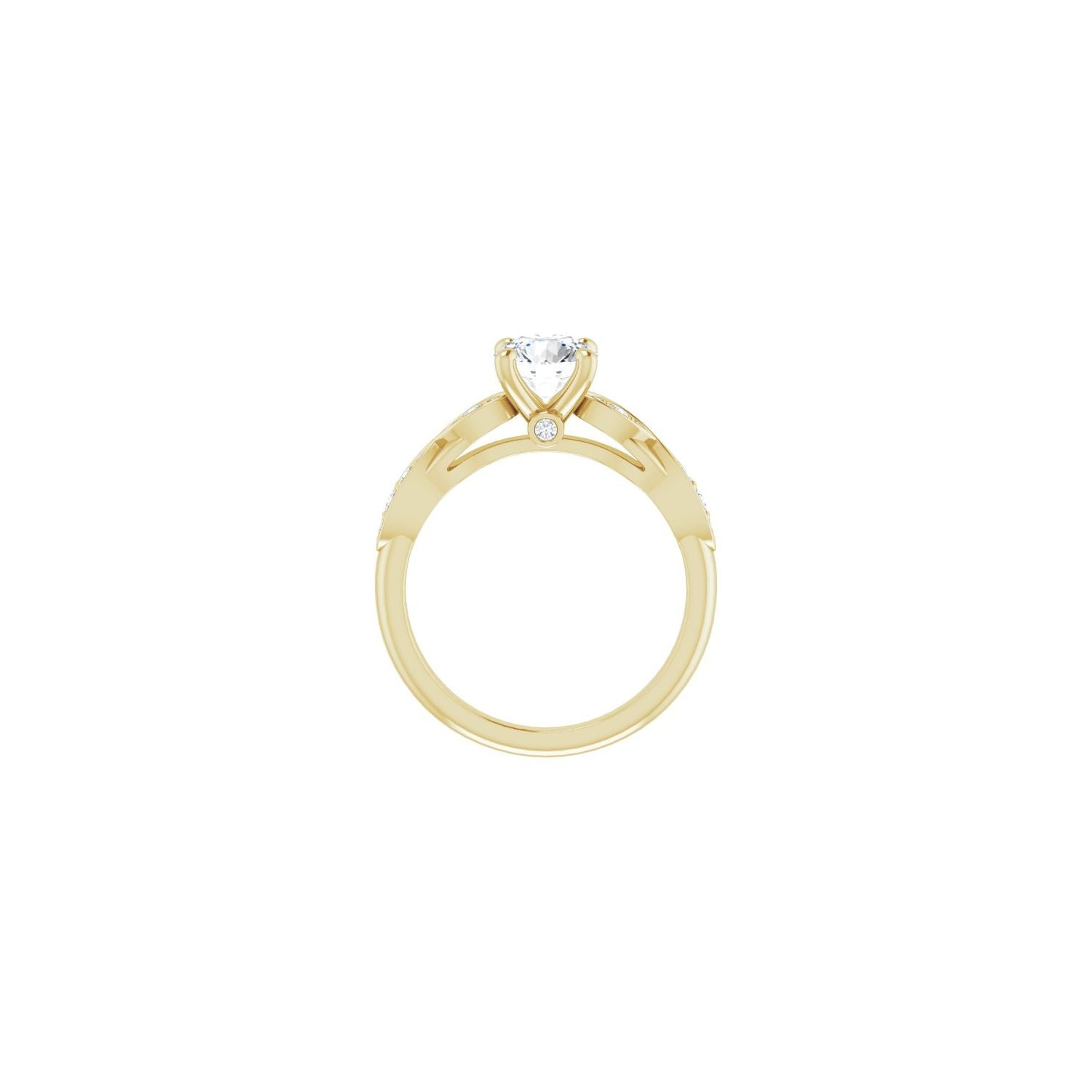Felise — Round center, yellow gold