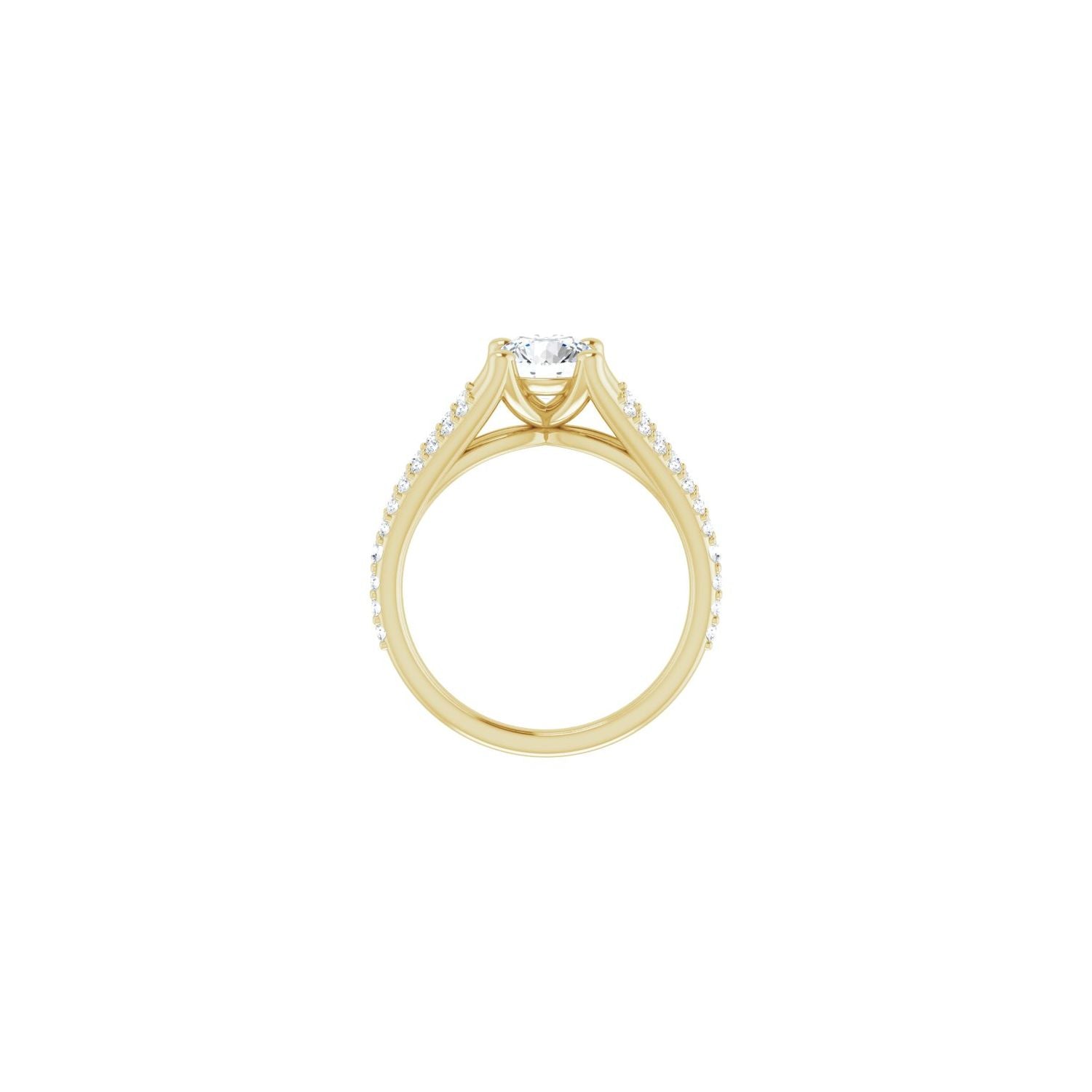 Fidelia — Round center, yellow gold