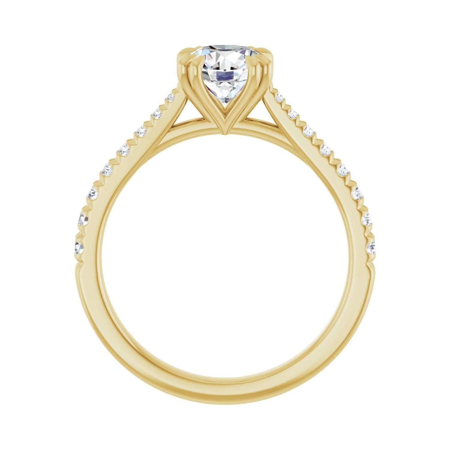 Floriane — Round center, yellow gold