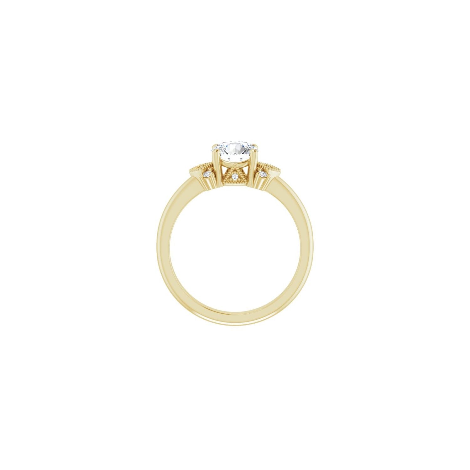 Gaelle — Round center, yellow gold