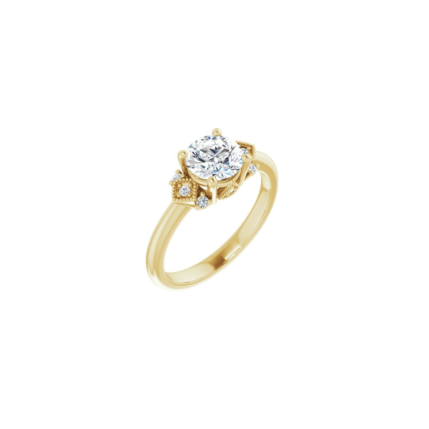 Gaelle — Round center, yellow gold