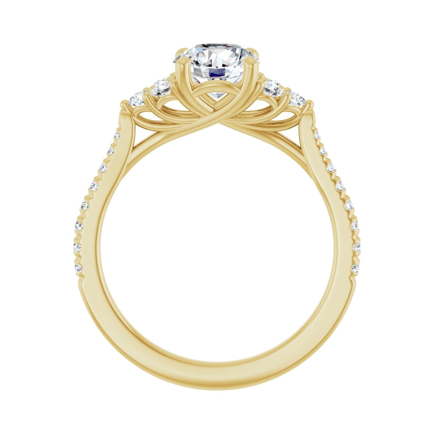 Genoveva — Round center, yellow gold