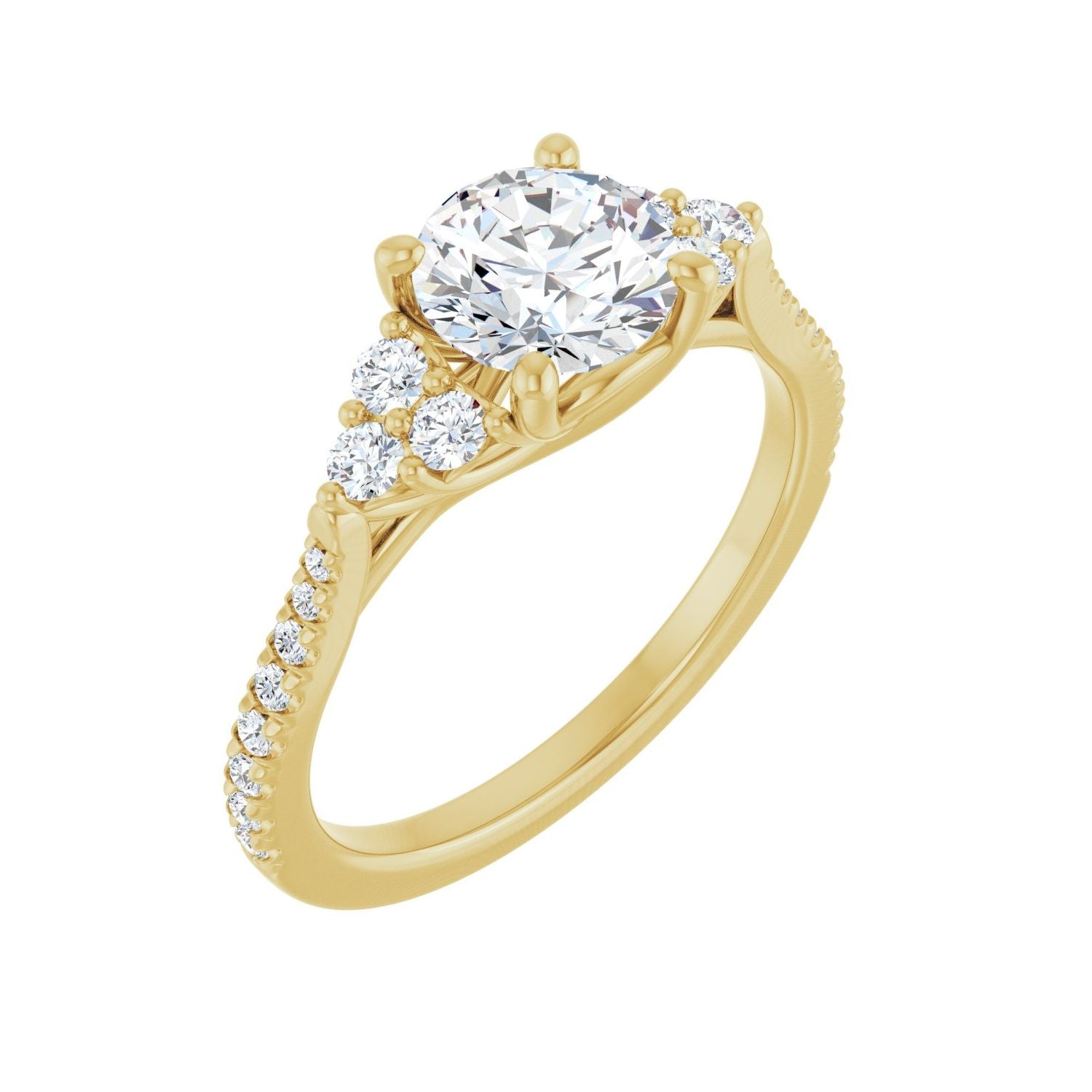 Genoveva — Round center, yellow gold