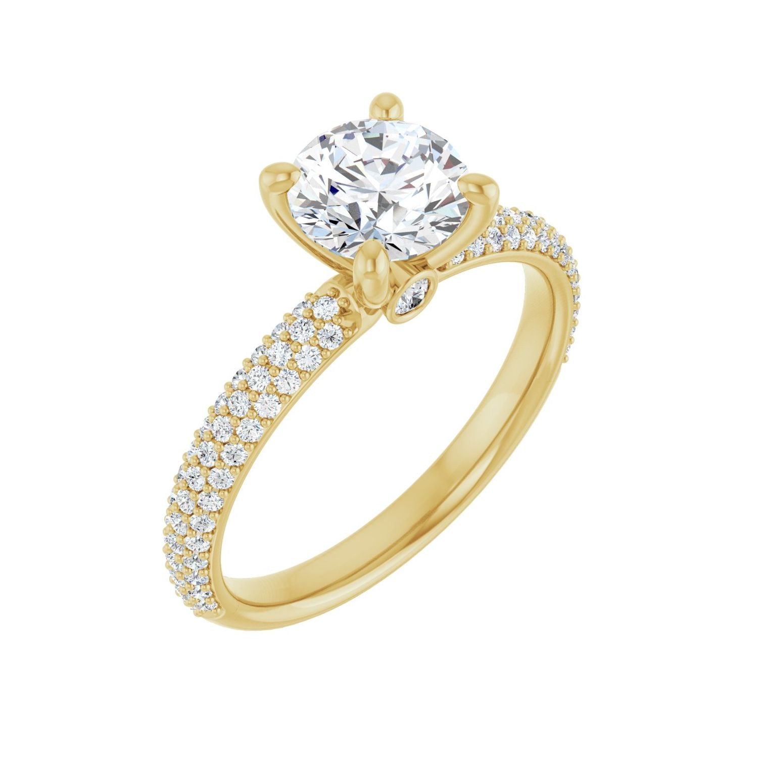 Giorgia — Round center, yellow gold