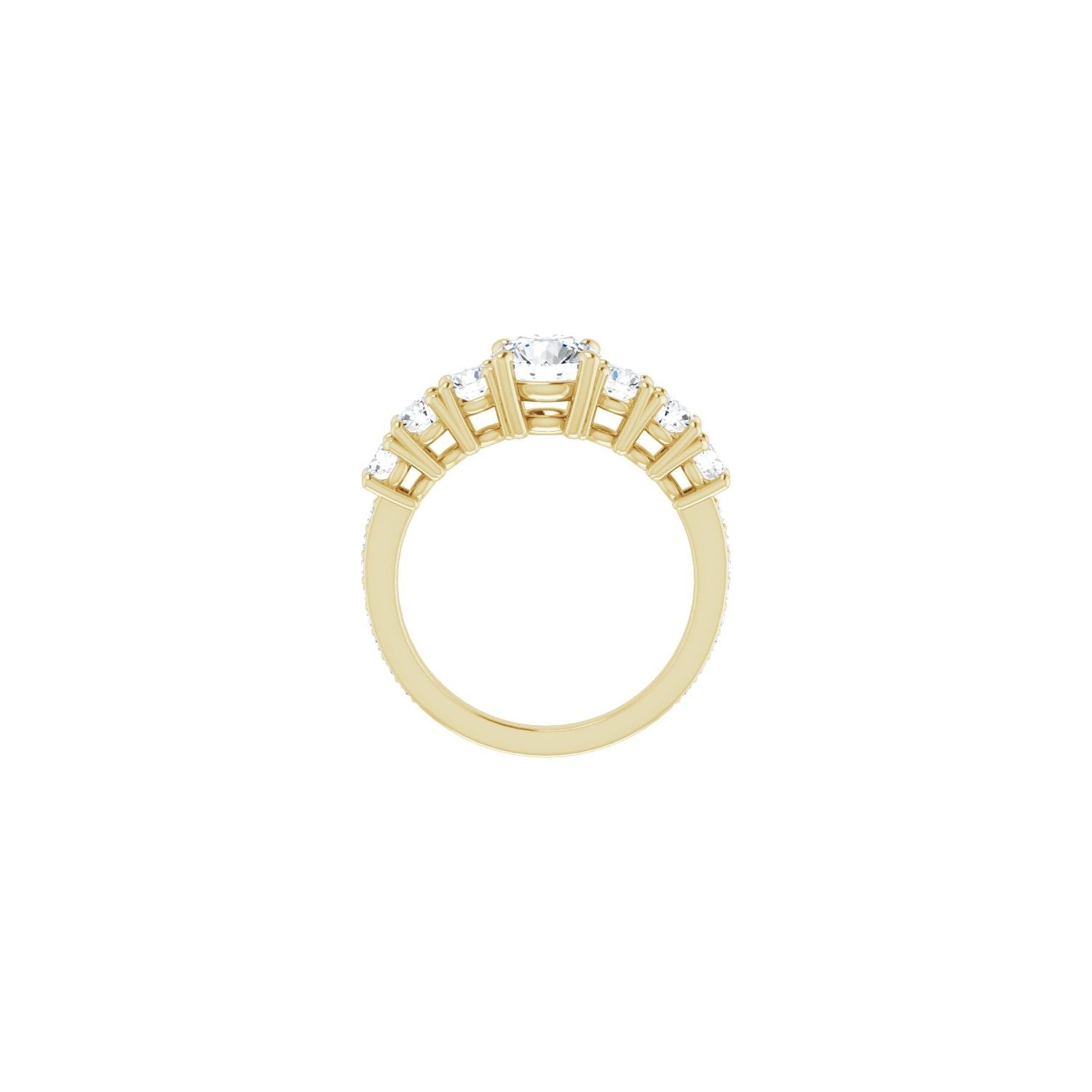 Gwyneth — Round center, yellow gold