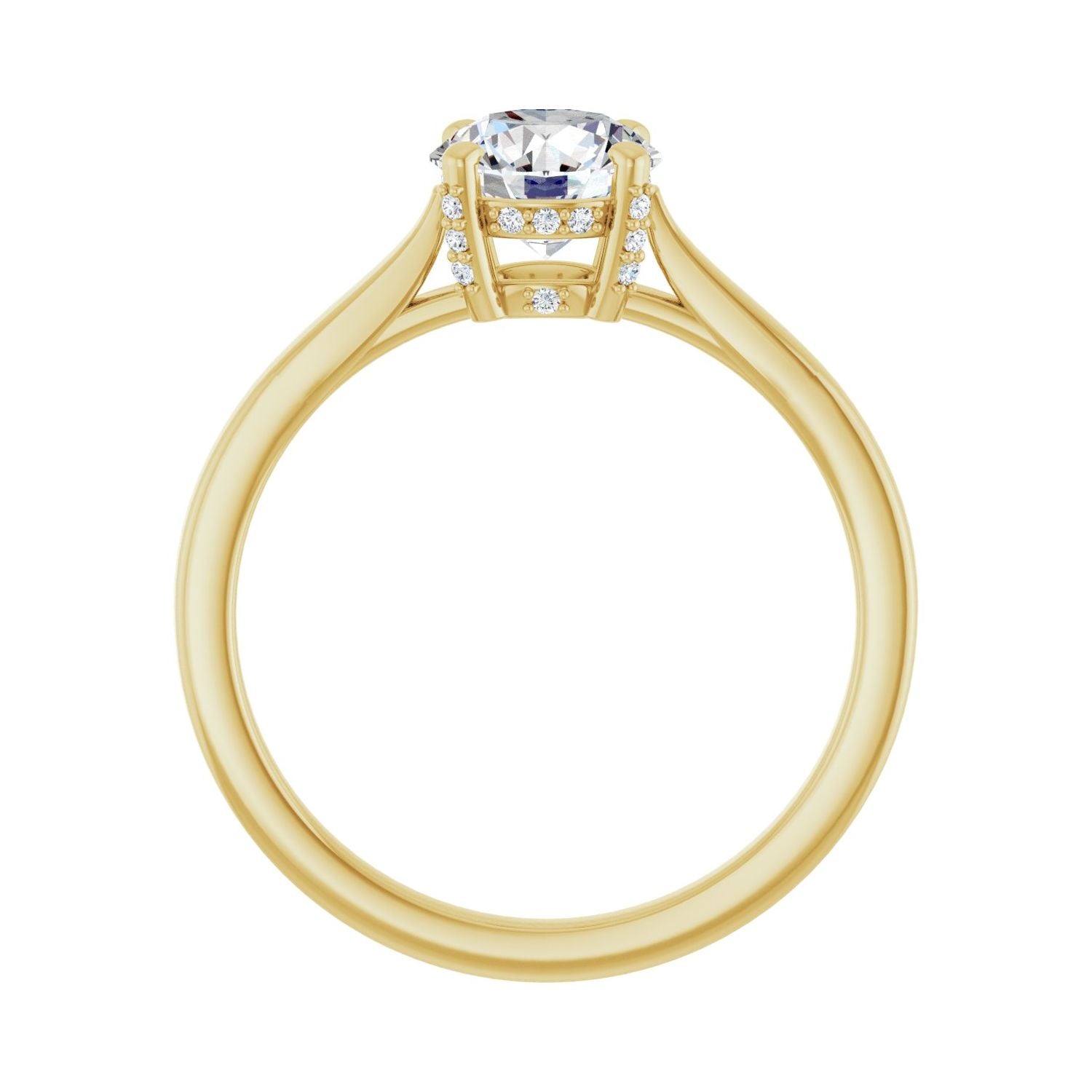 Henriette — Round center, yellow gold