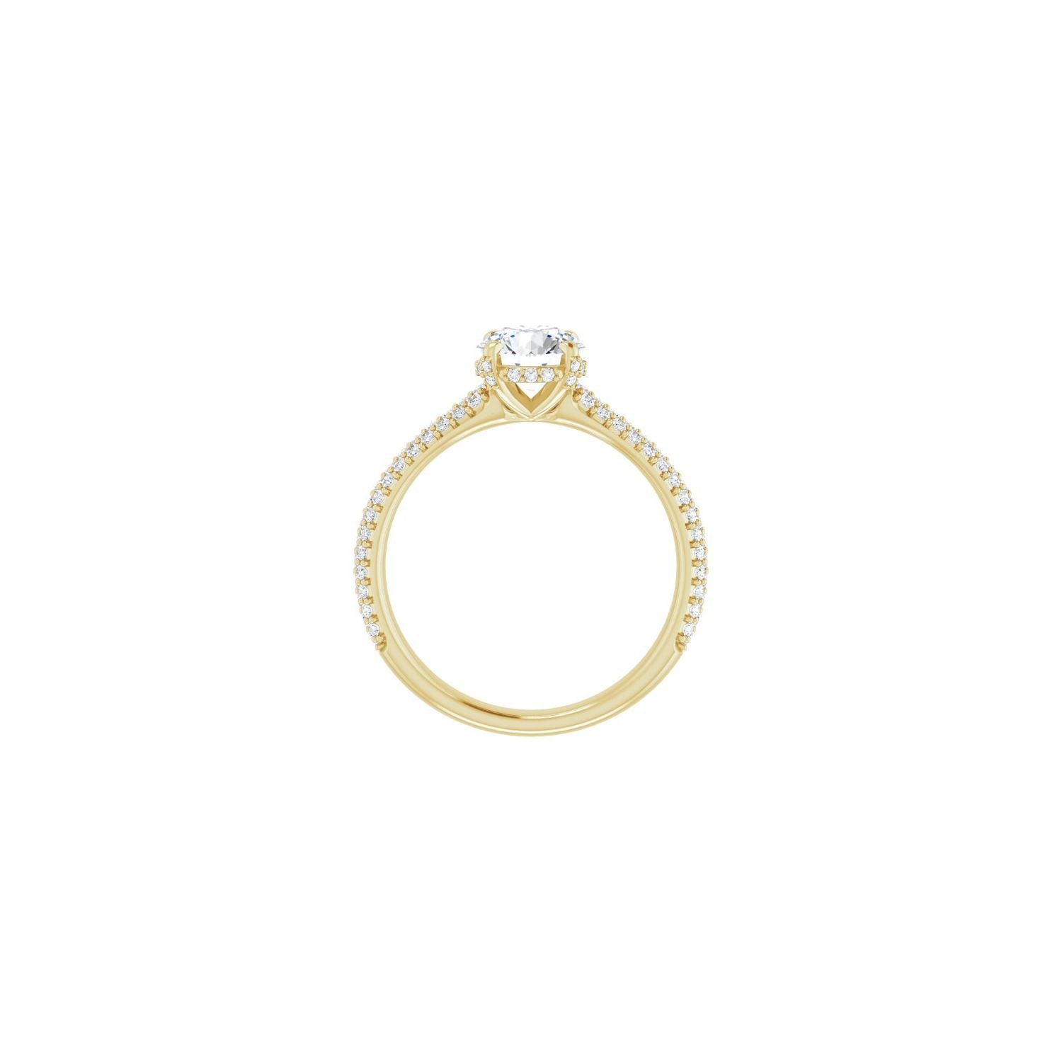 Hermia — Round center, yellow gold