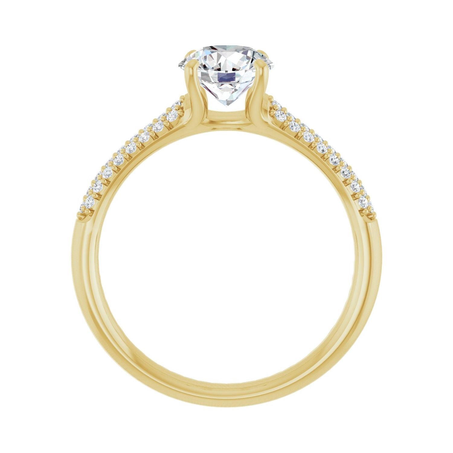 Honorine — Round center, yellow gold