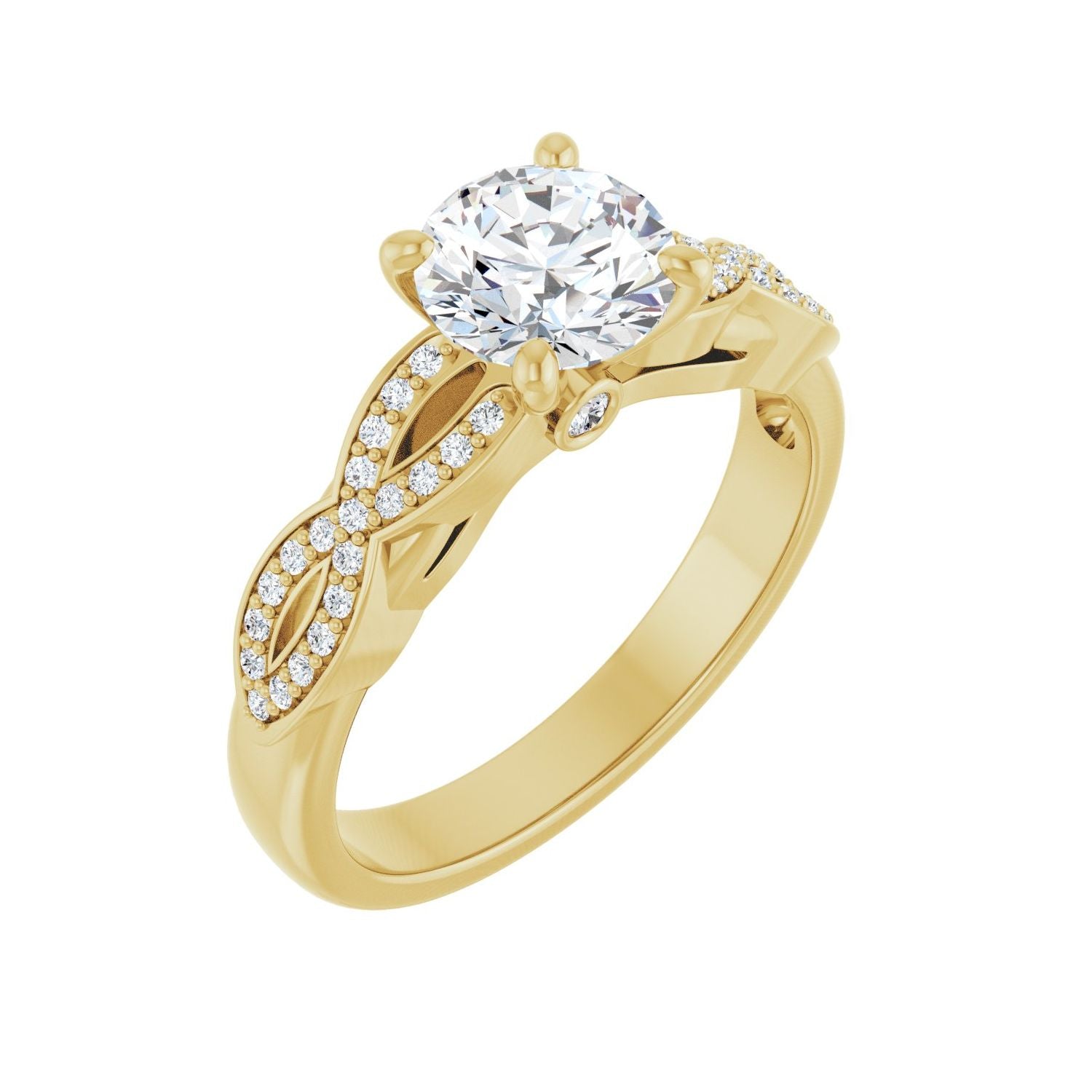 Ilona — Round center, yellow gold