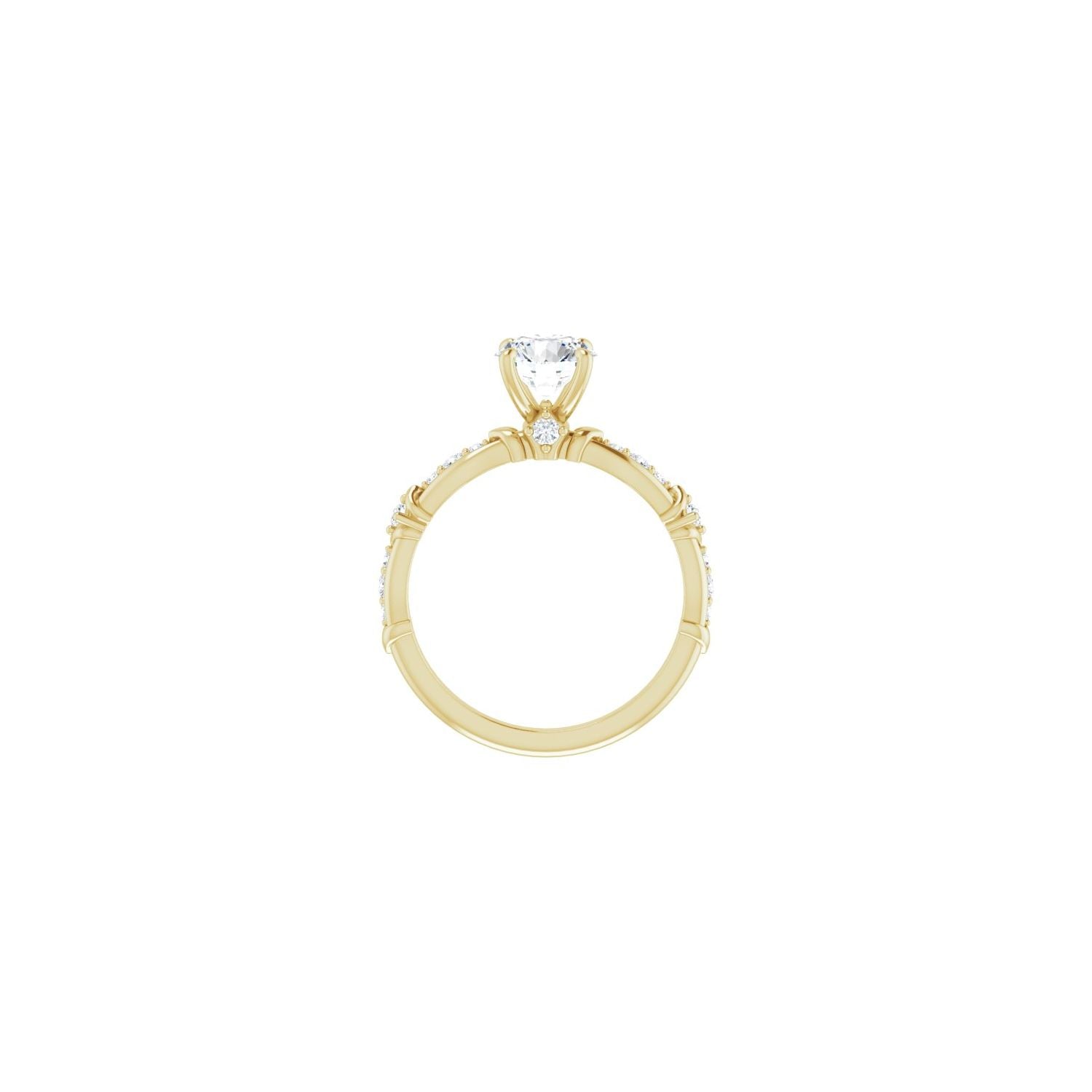 Iolanthe — Round center, yellow gold