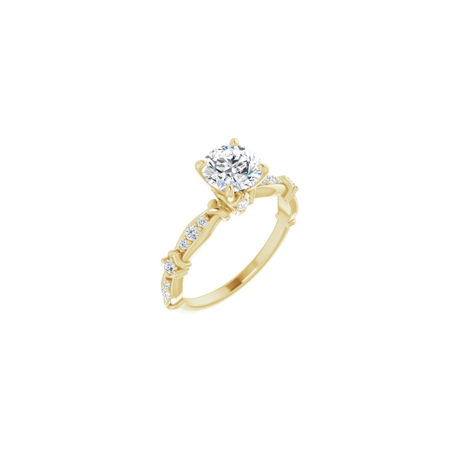 Iolanthe — Round center, yellow gold