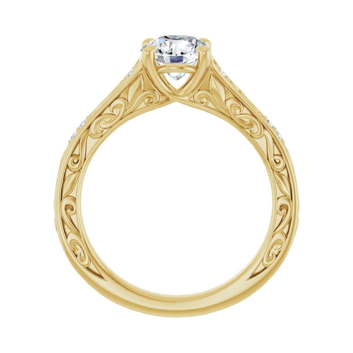 Irisa — Round center, yellow gold