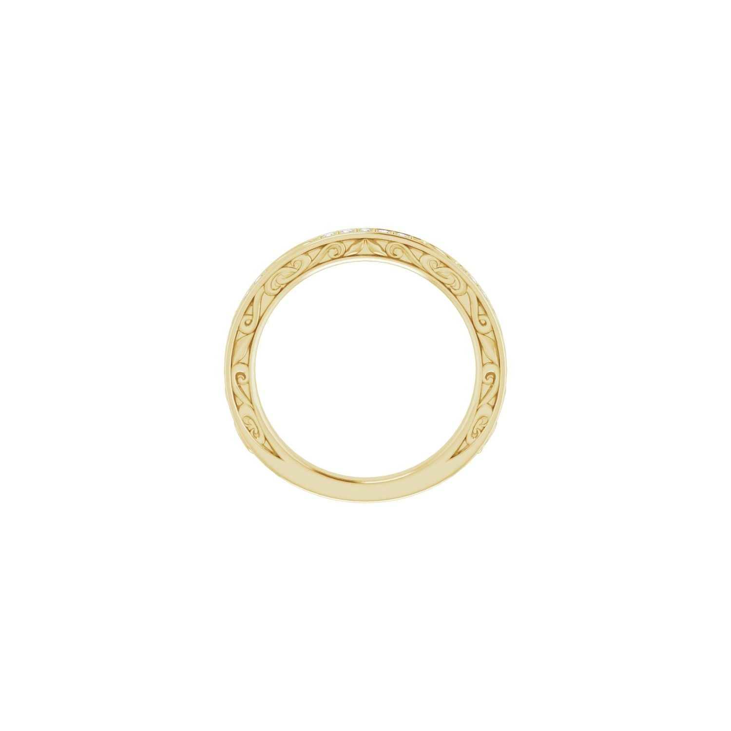 Brylee — For the round Irisa, yellow gold