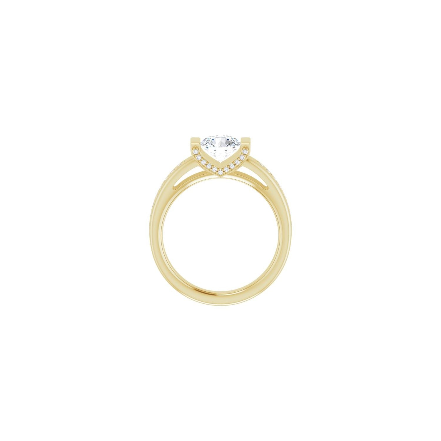 Iseult — Round center, yellow gold